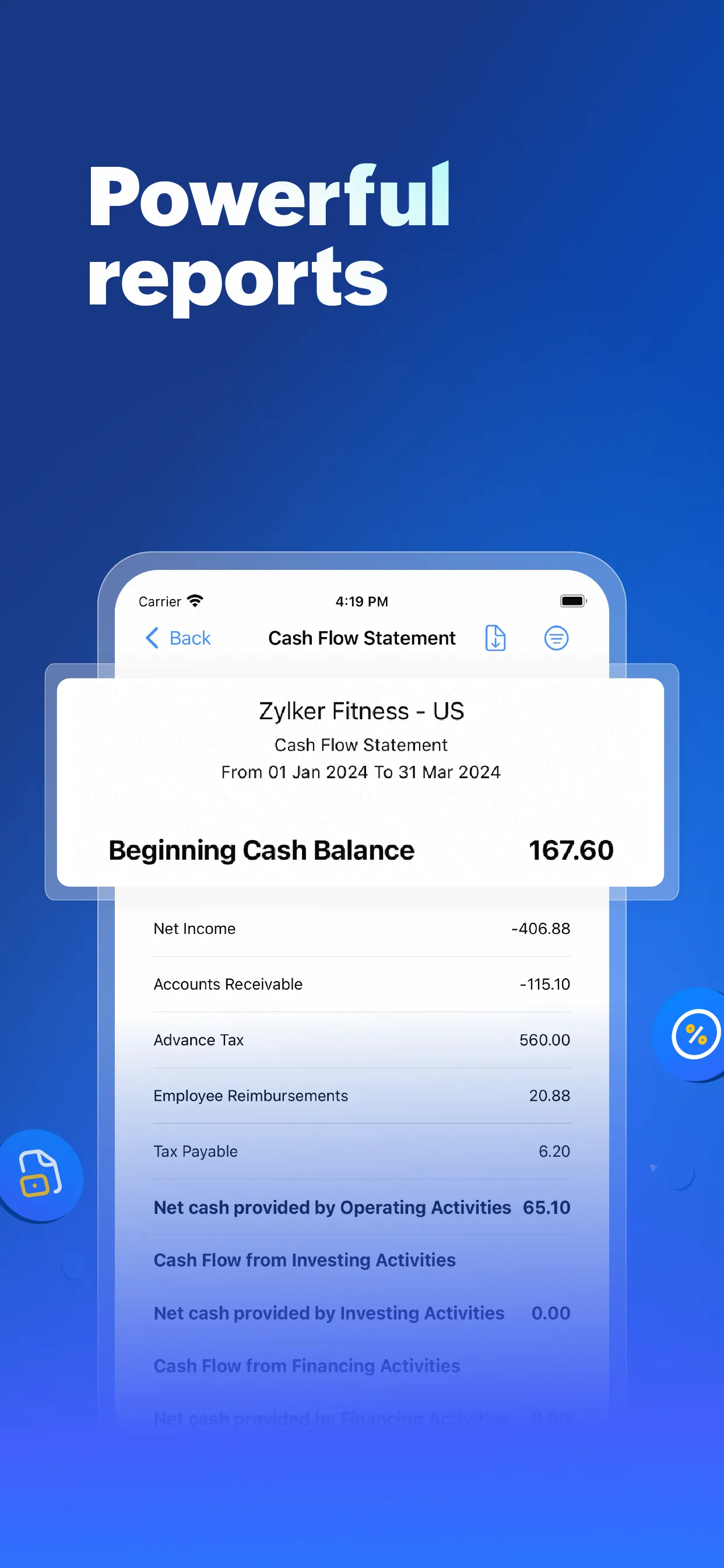 Accounting App - Zoho Books iphone screenshot 5