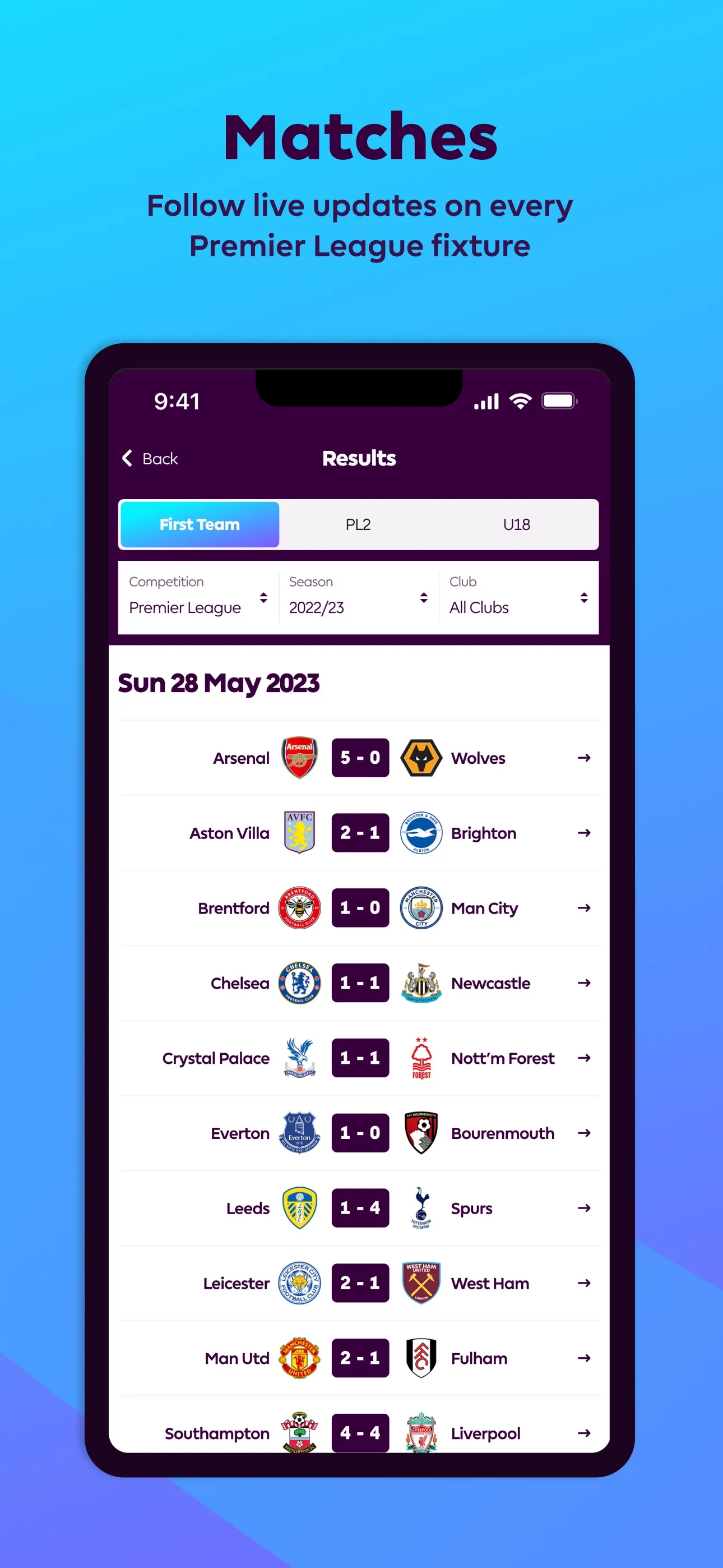 Premier League - Official App iphone screenshot 5
