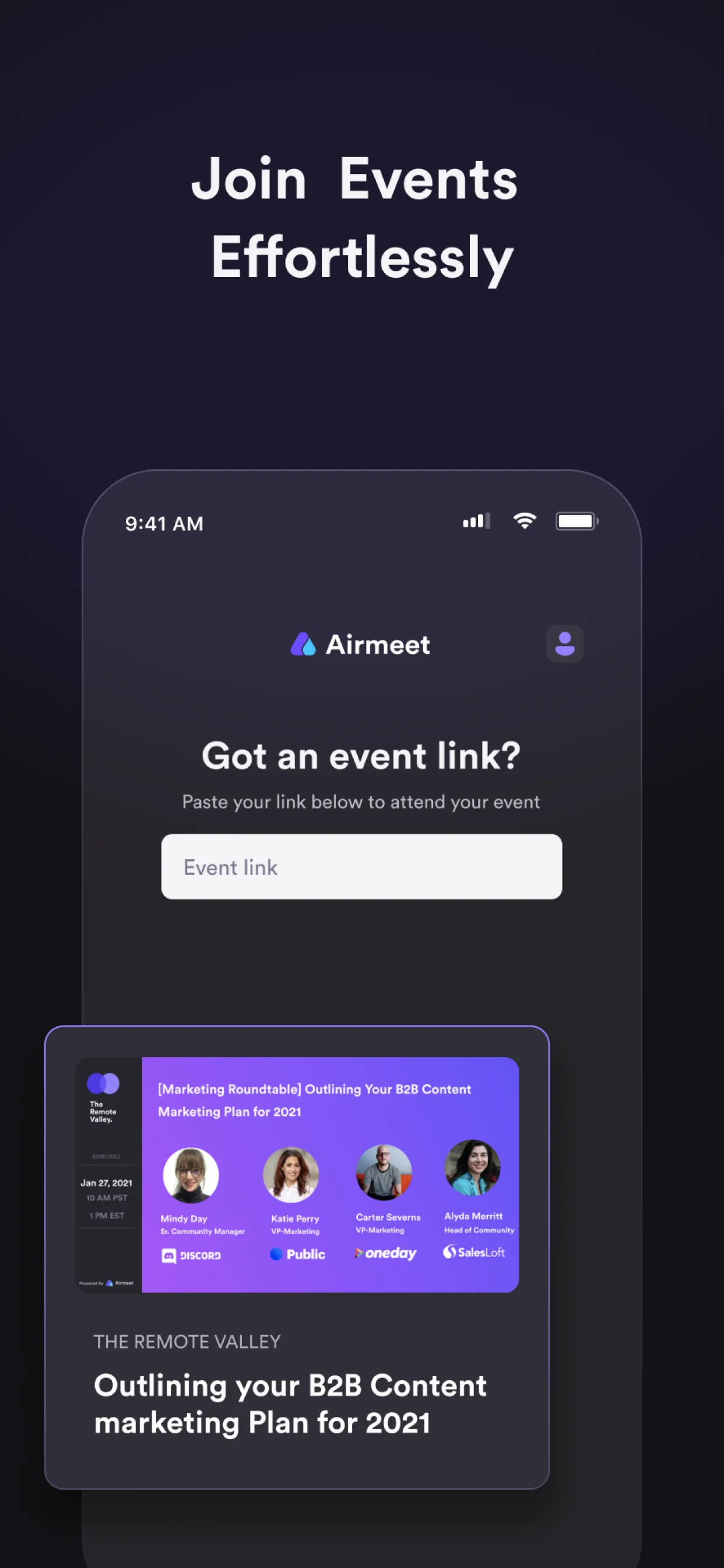 Airmeet iphone screenshot 2