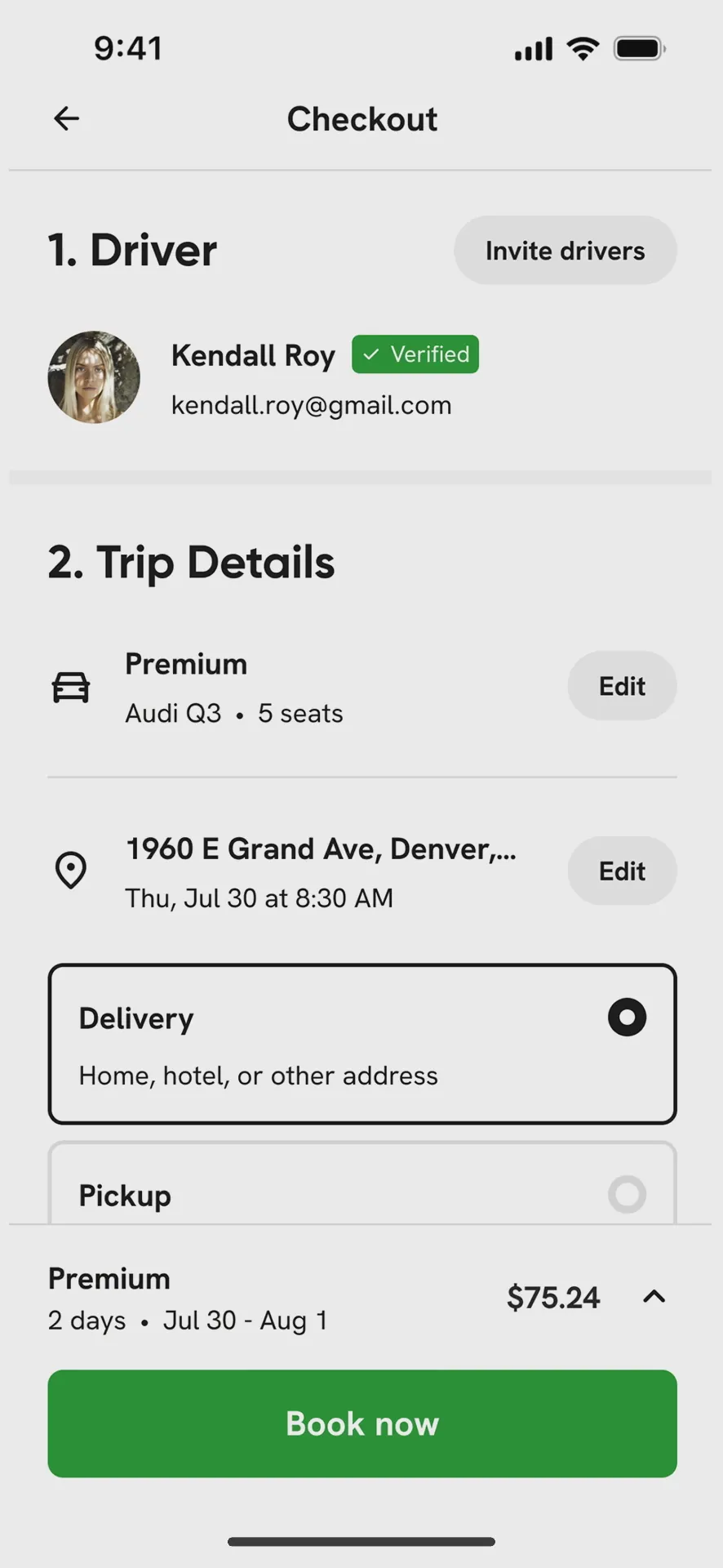 Kyte - Rental Cars, Delivered. iphone screenshot 1