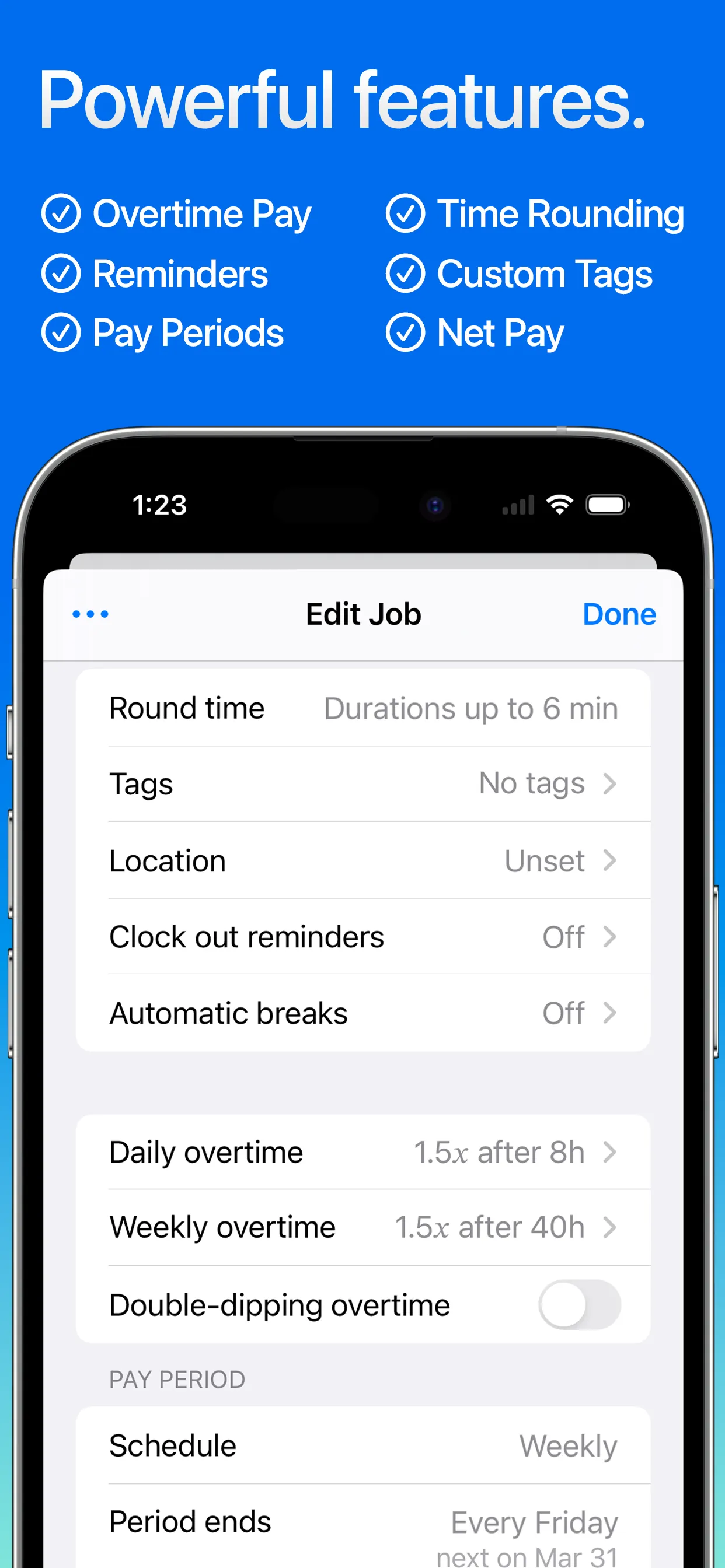 Hours Tracker: Time Tracking iphone screenshot 6