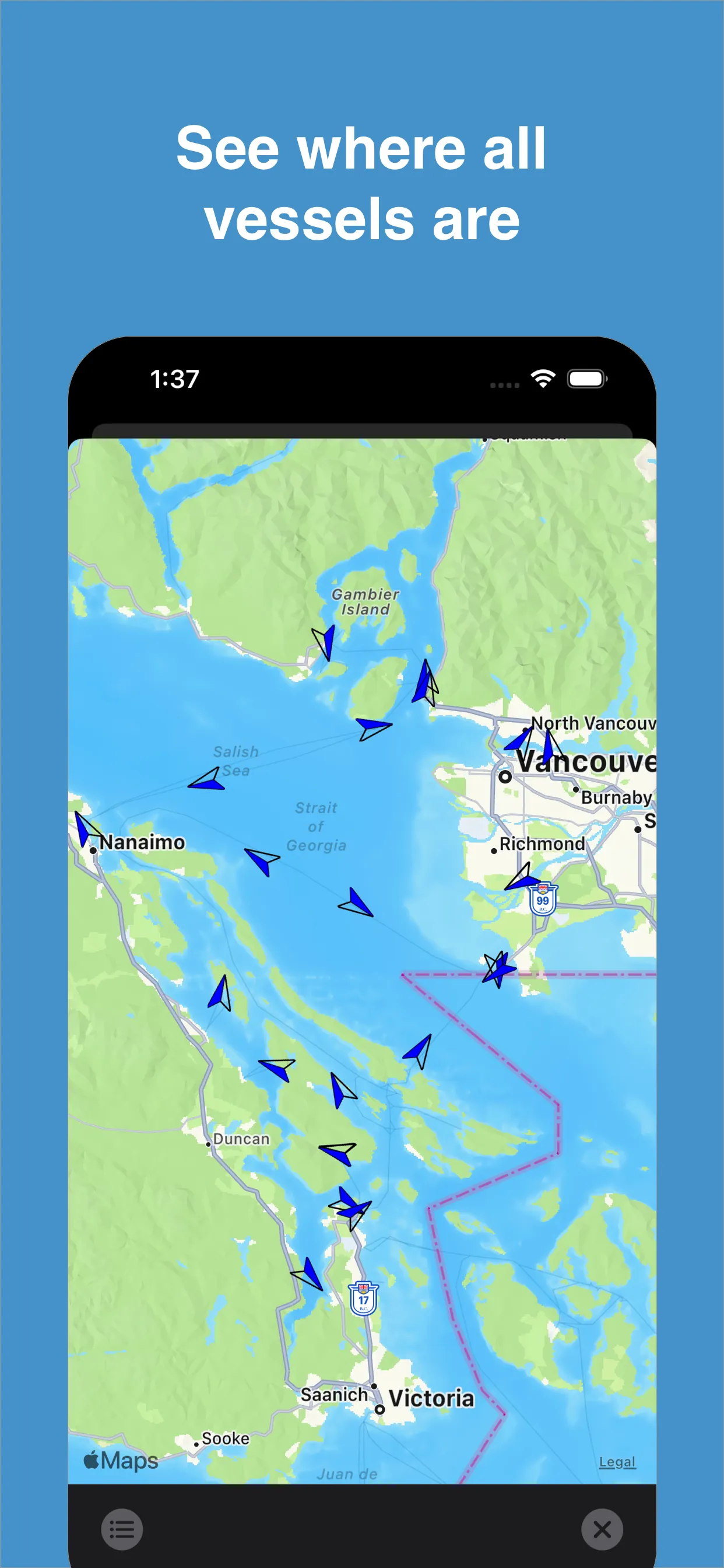 BC Ferry Times iphone screenshot 6