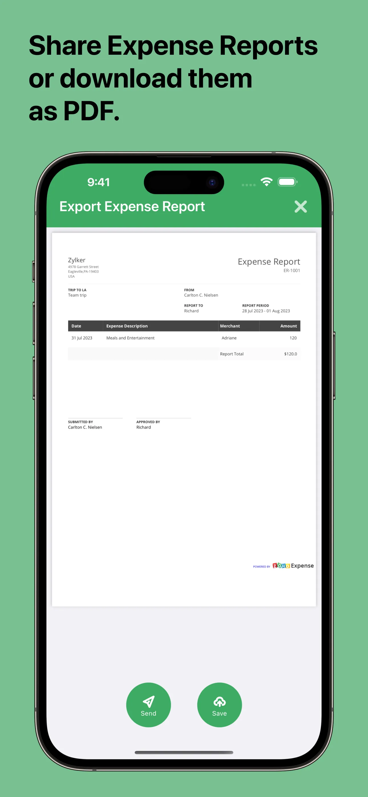 Expense Report: PDF Generator iphone screenshot 4