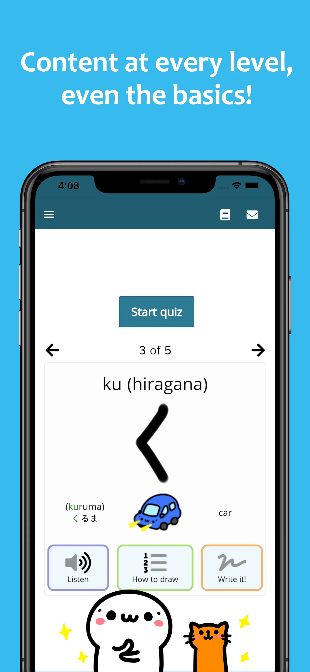 renshuu - Japanese learning iphone screenshot 1