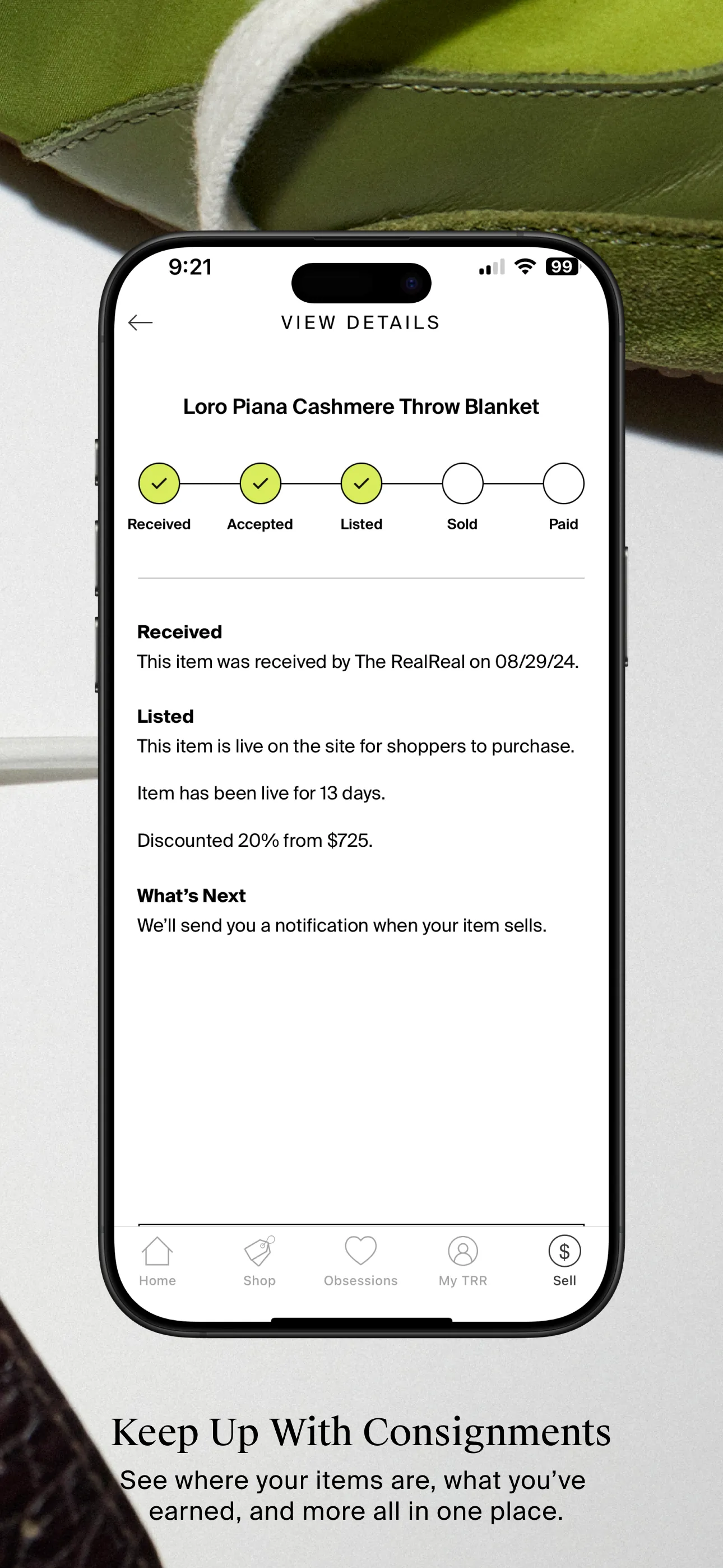 The RealReal - Buy+Sell Luxury iphone screenshot 10