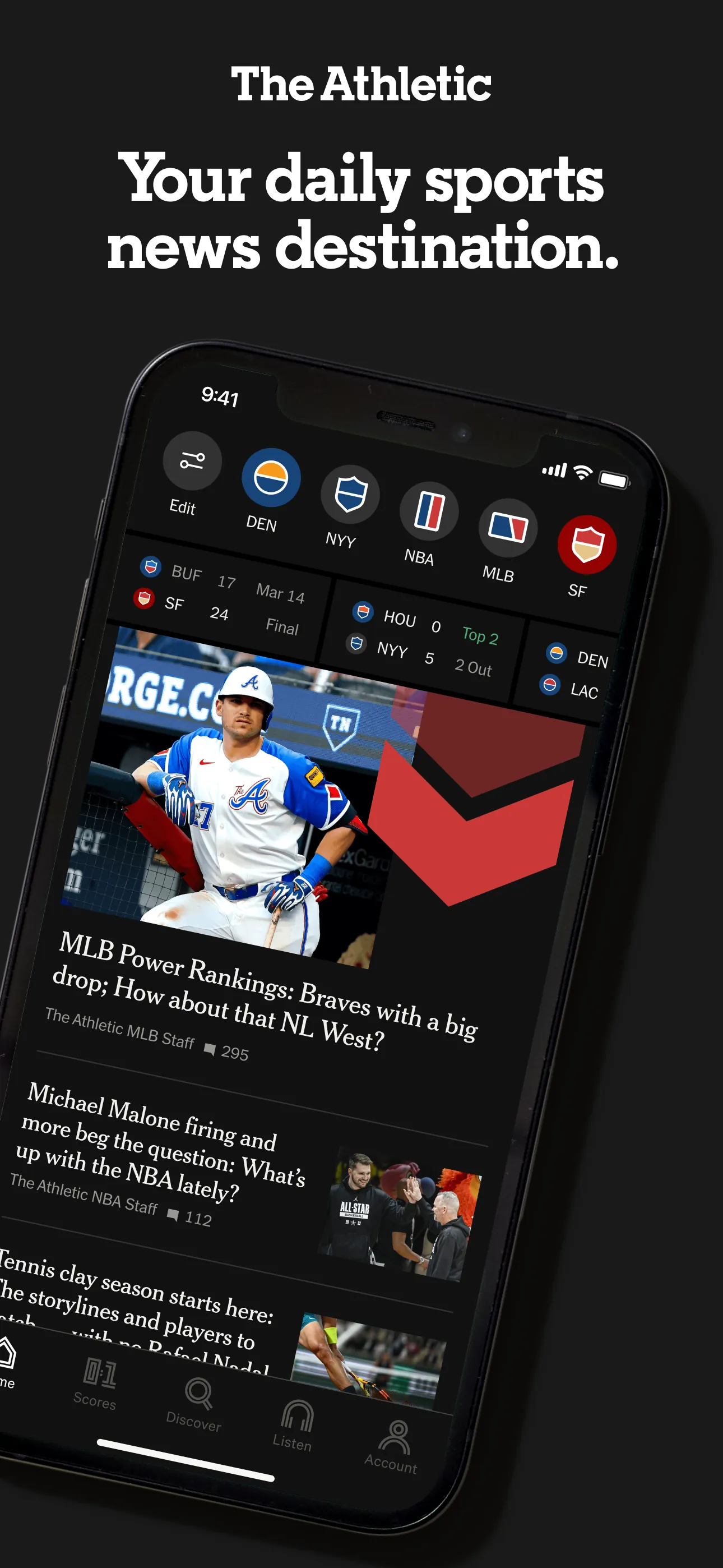 The Athletic: Sports News iphone screenshot 1