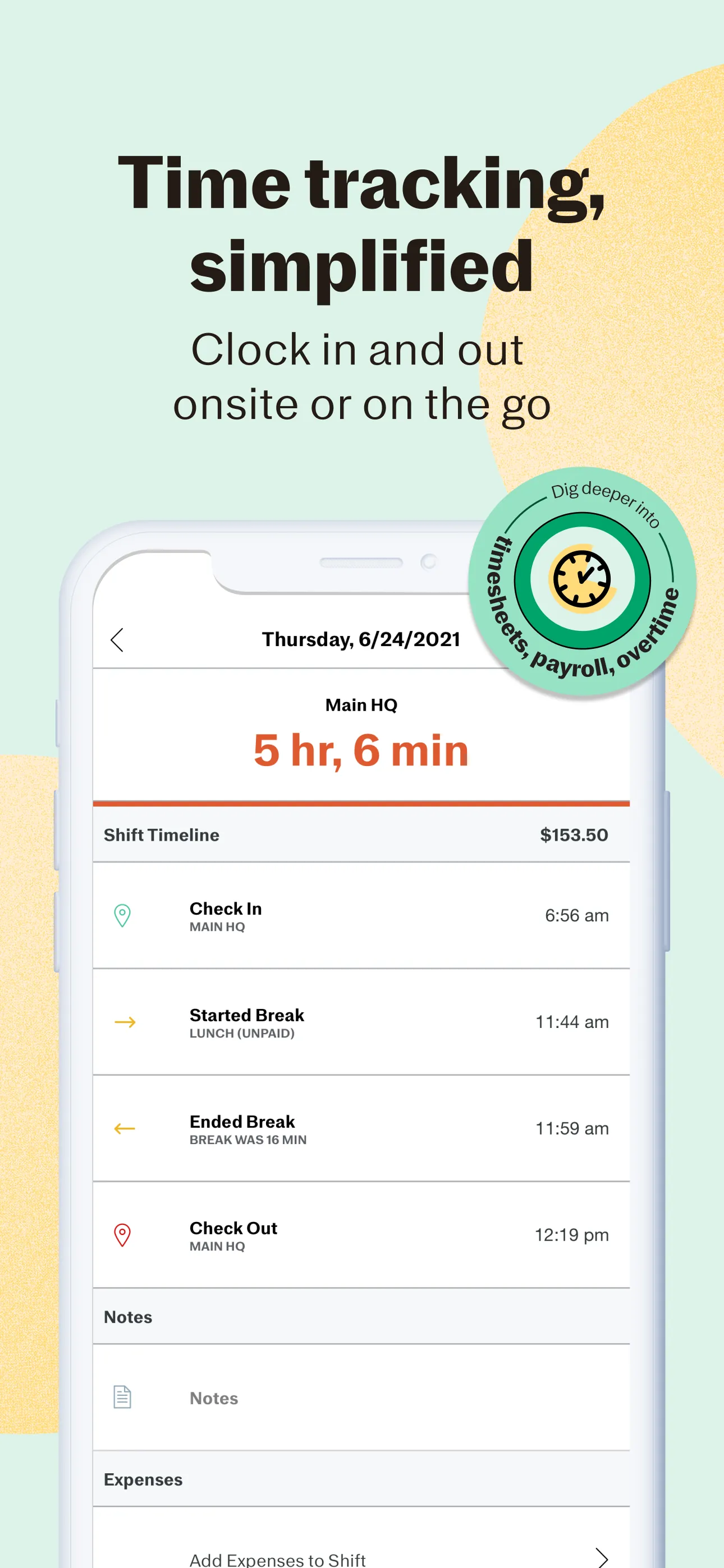Justworks Time Tracking iphone screenshot 1