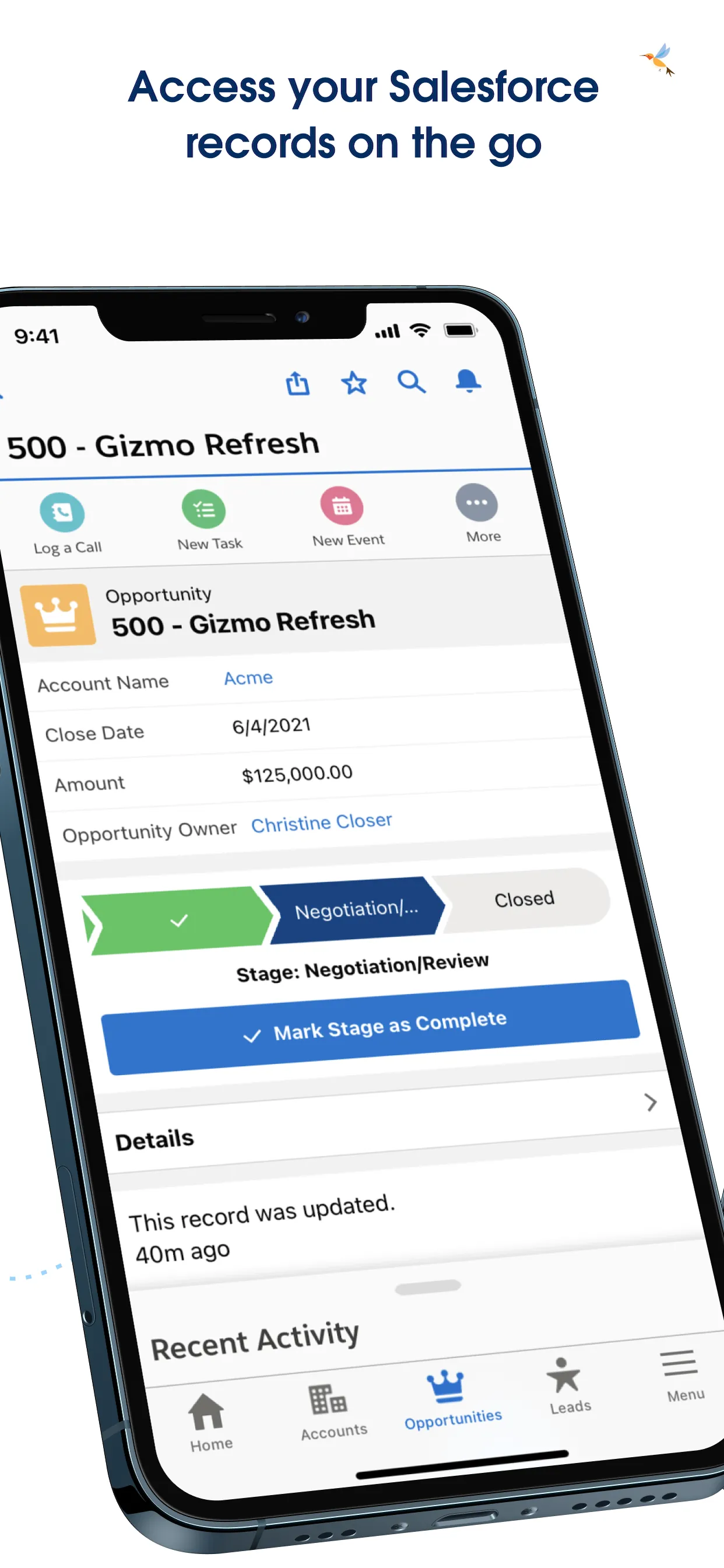 Salesforce iphone screenshot 3
