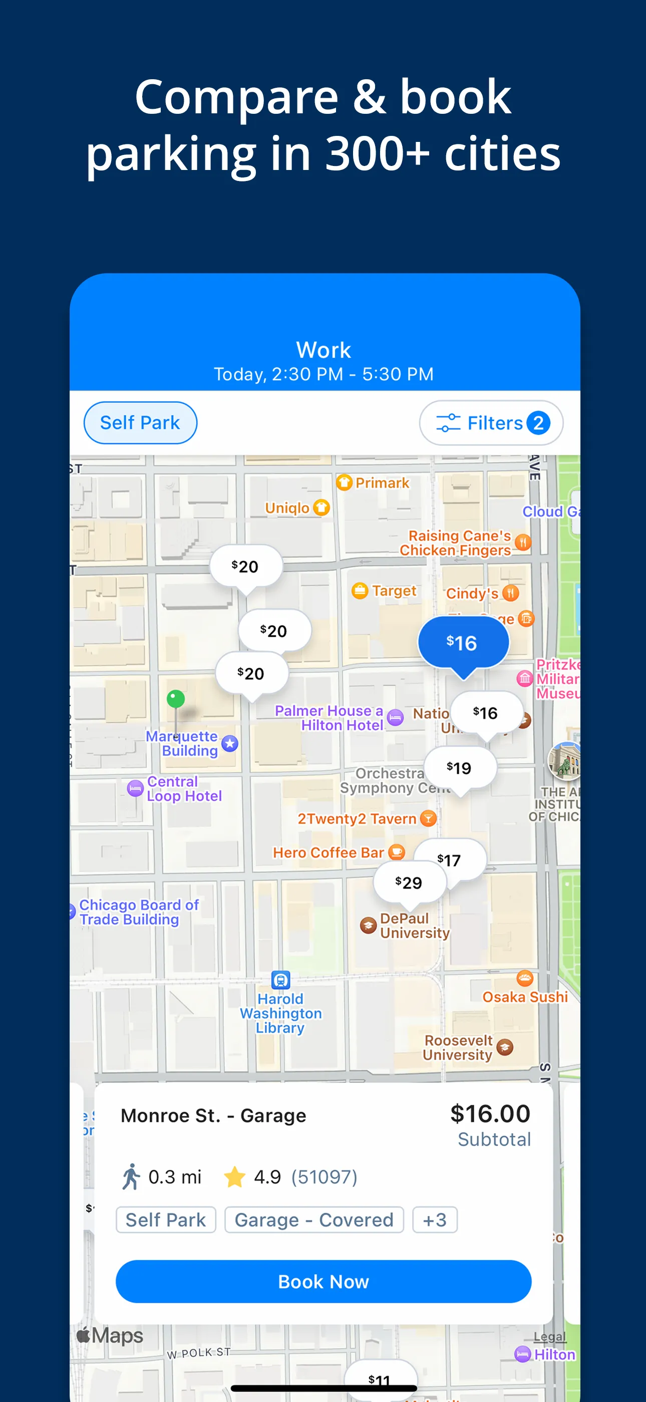 SpotHero: #1 Rated Parking App iphone screenshot 2