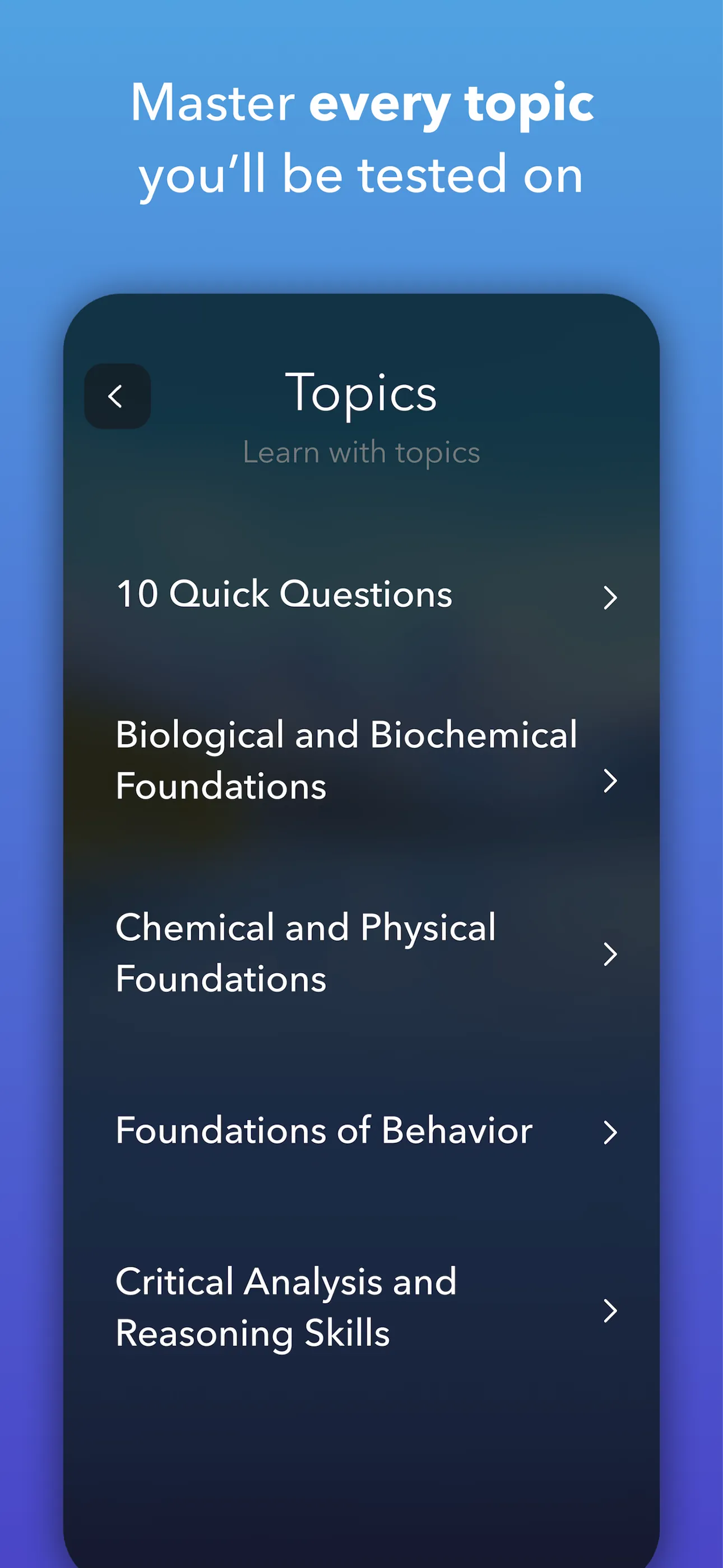 MCAT Exam Prep 2025 iphone screenshot 2