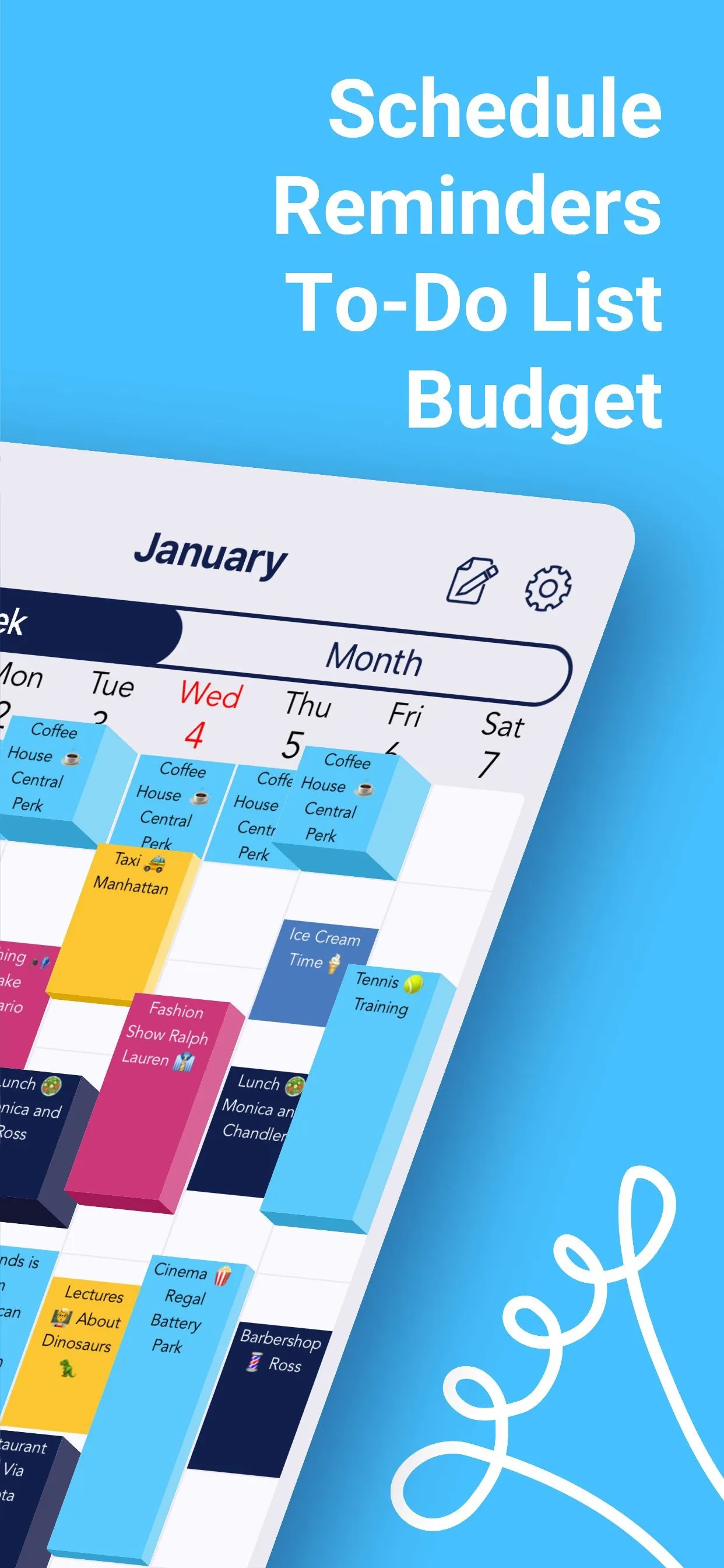 Weekly schedule: plan your day iphone screenshot 2