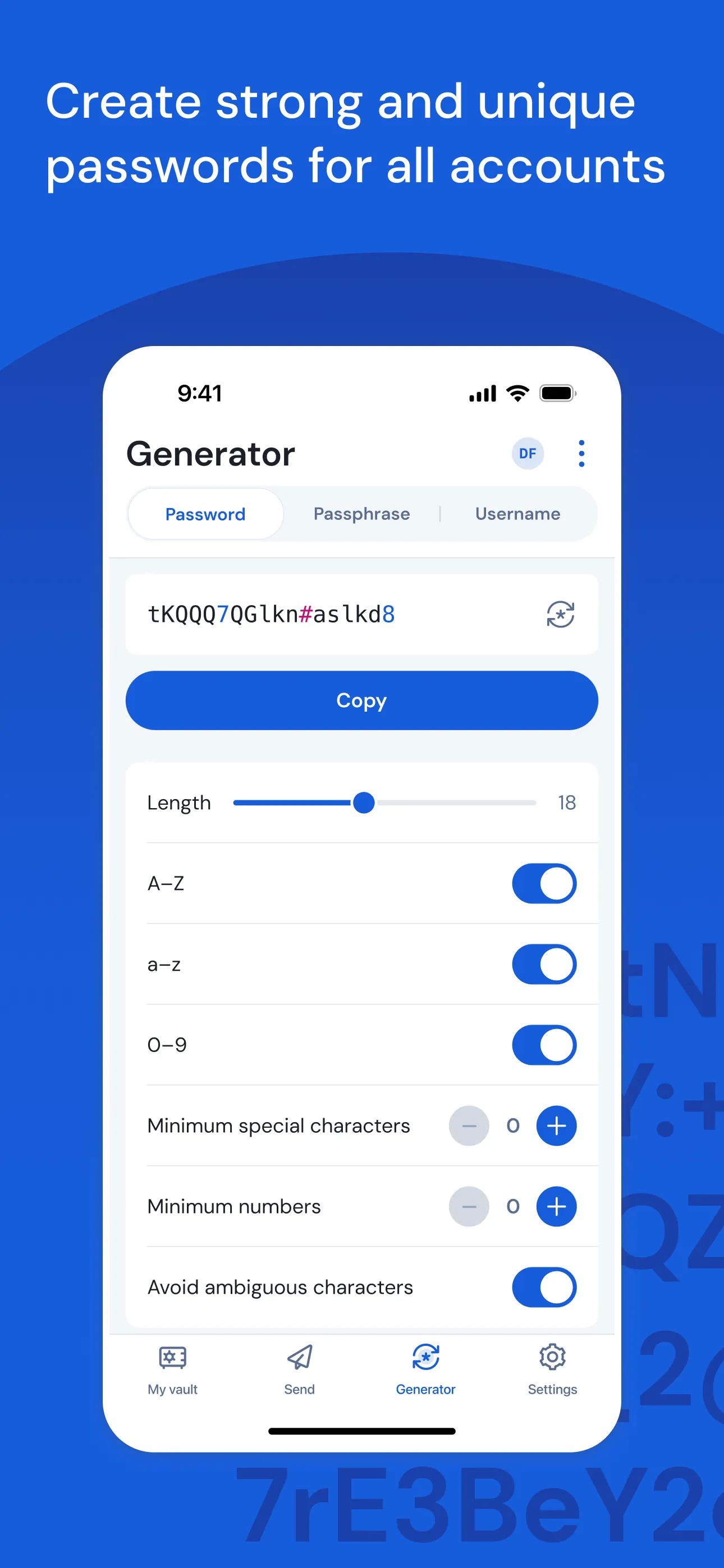 Bitwarden Password Manager iphone screenshot 1