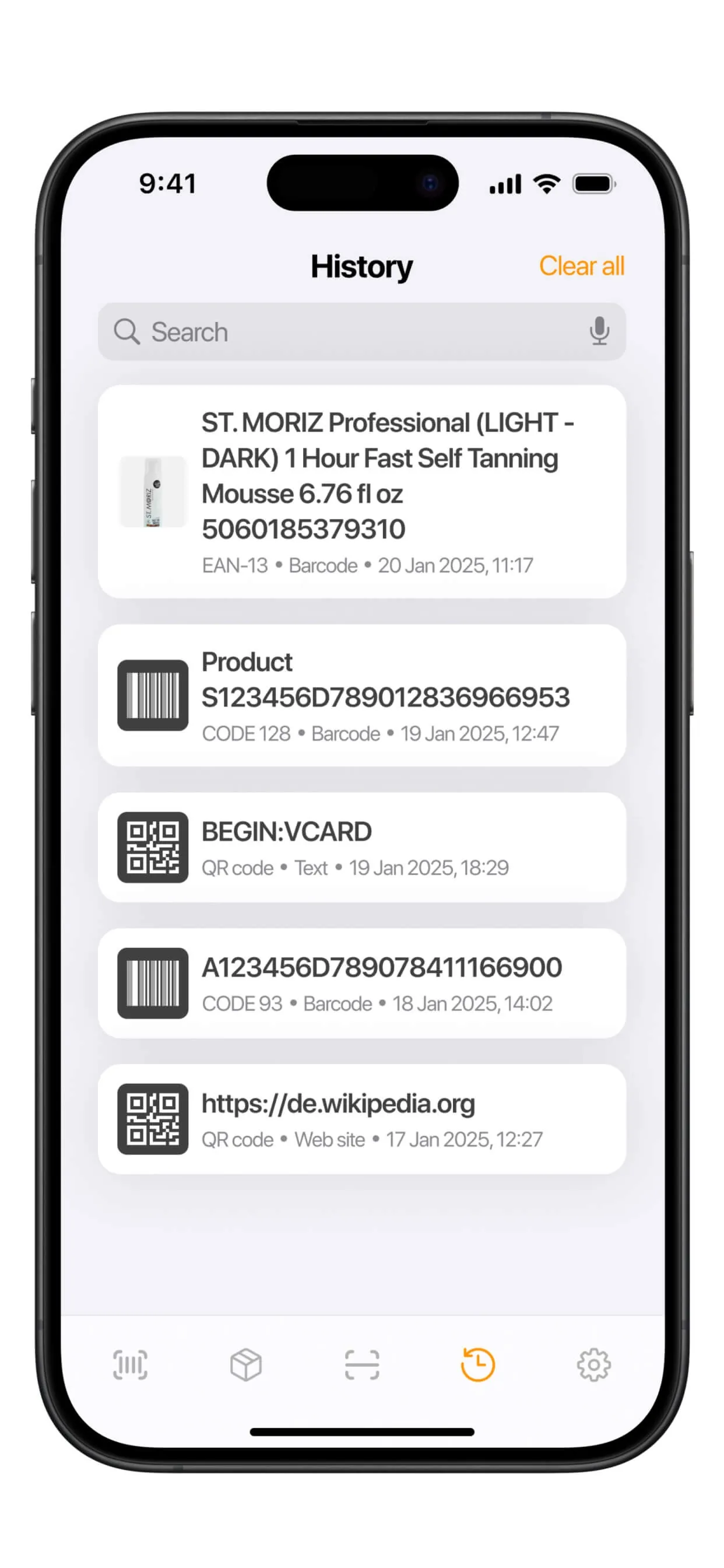 Barcode Scanner & Reader iphone screenshot 9
