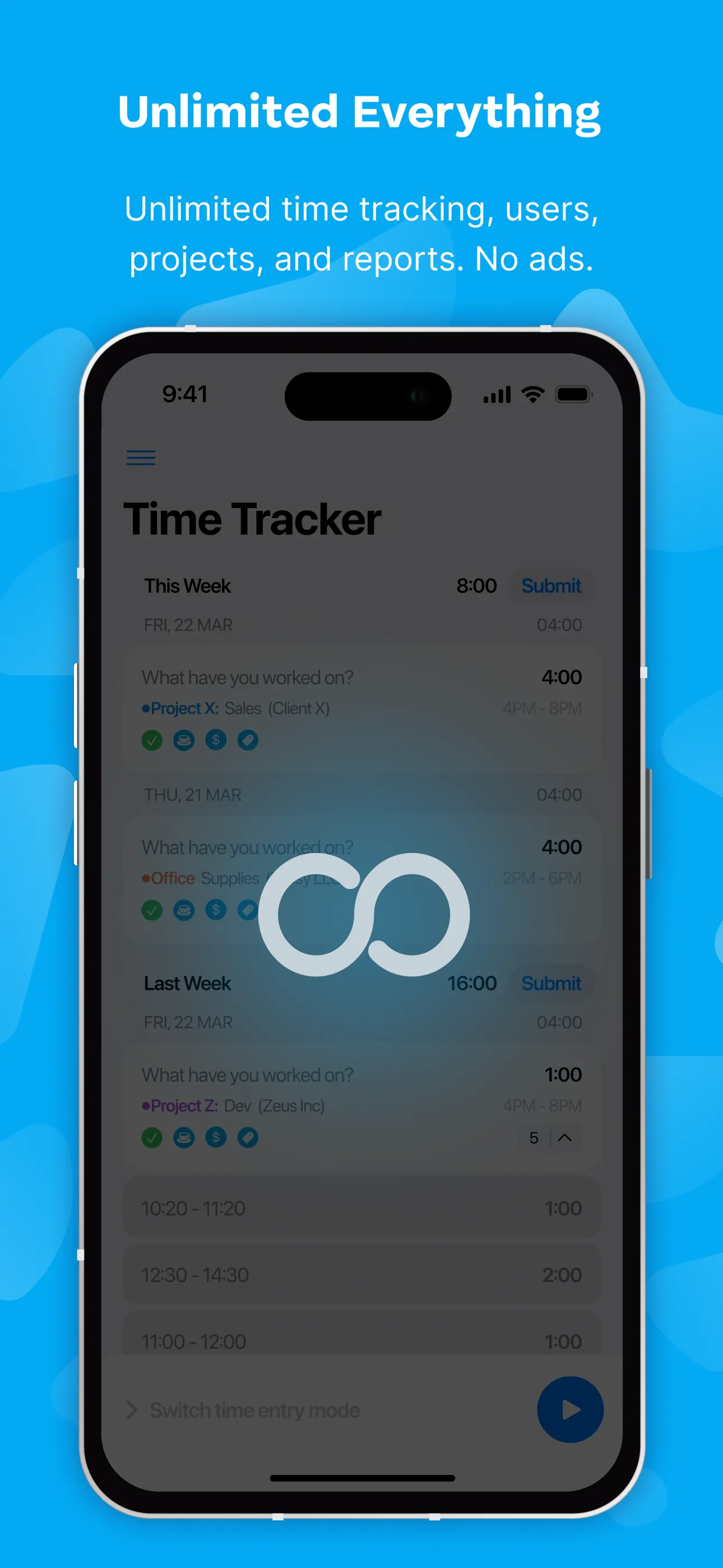 Clockify Time Tracker iphone screenshot 8