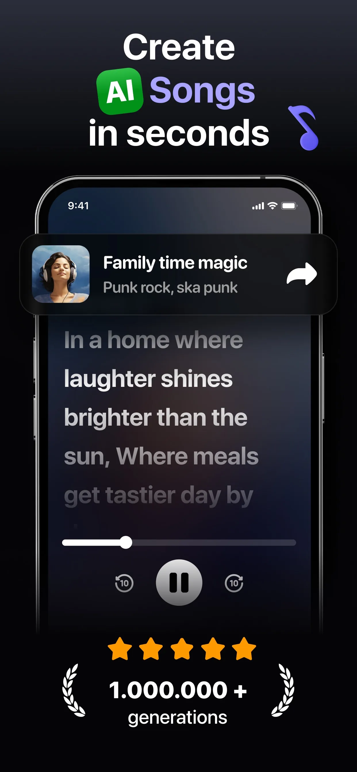 AI Song Music Generator: Musio iphone screenshot 1