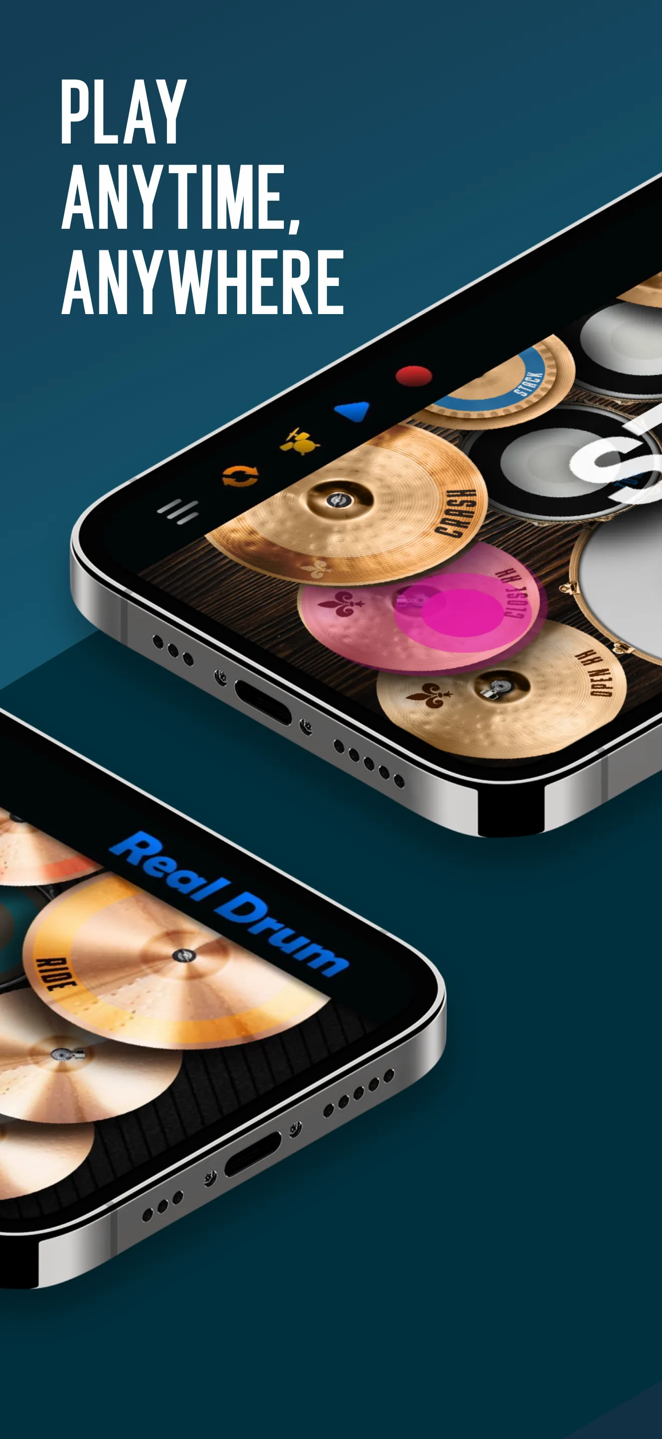 Real Drum: electronic drum set iphone screenshot 2
