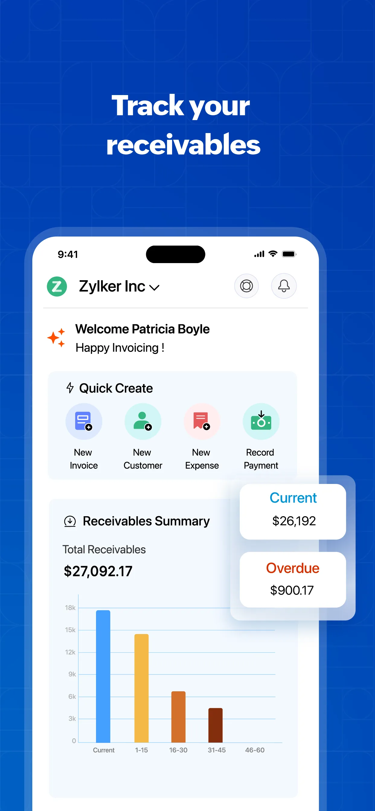 Zoho Invoice Maker App iphone screenshot 7