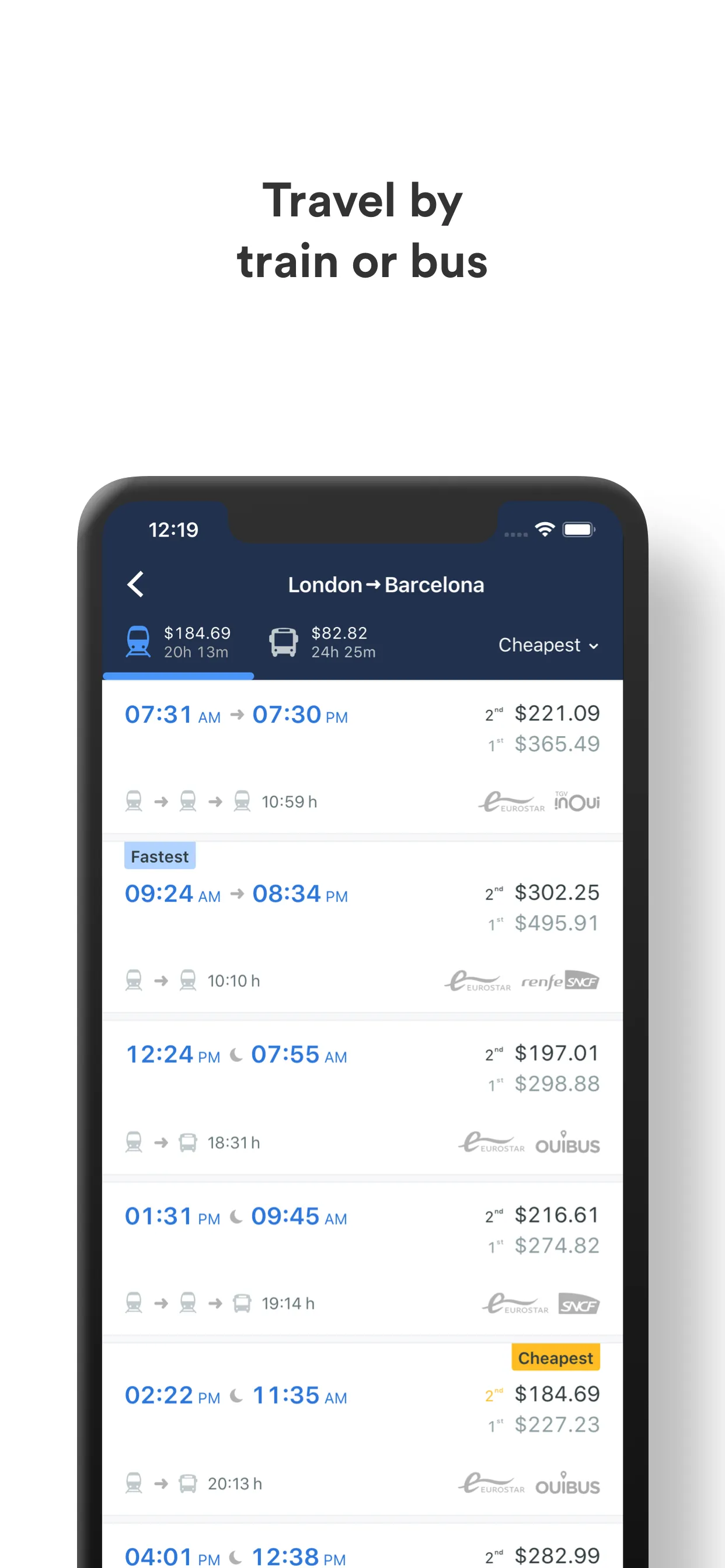 Trainline Business EU iphone screenshot 2