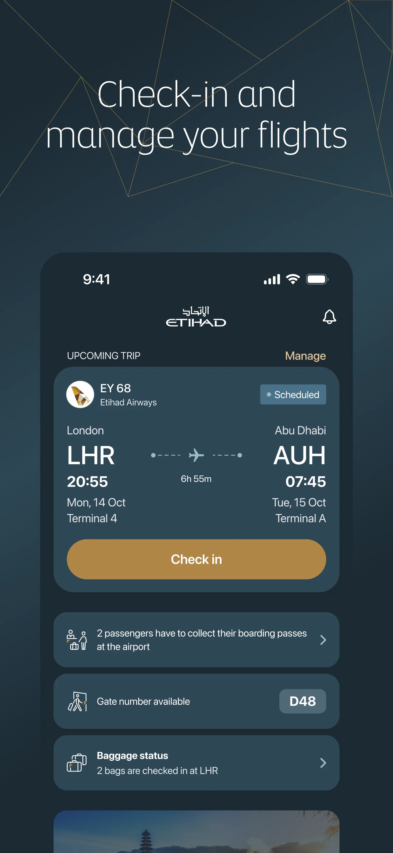 Etihad Airways iphone screenshot 1