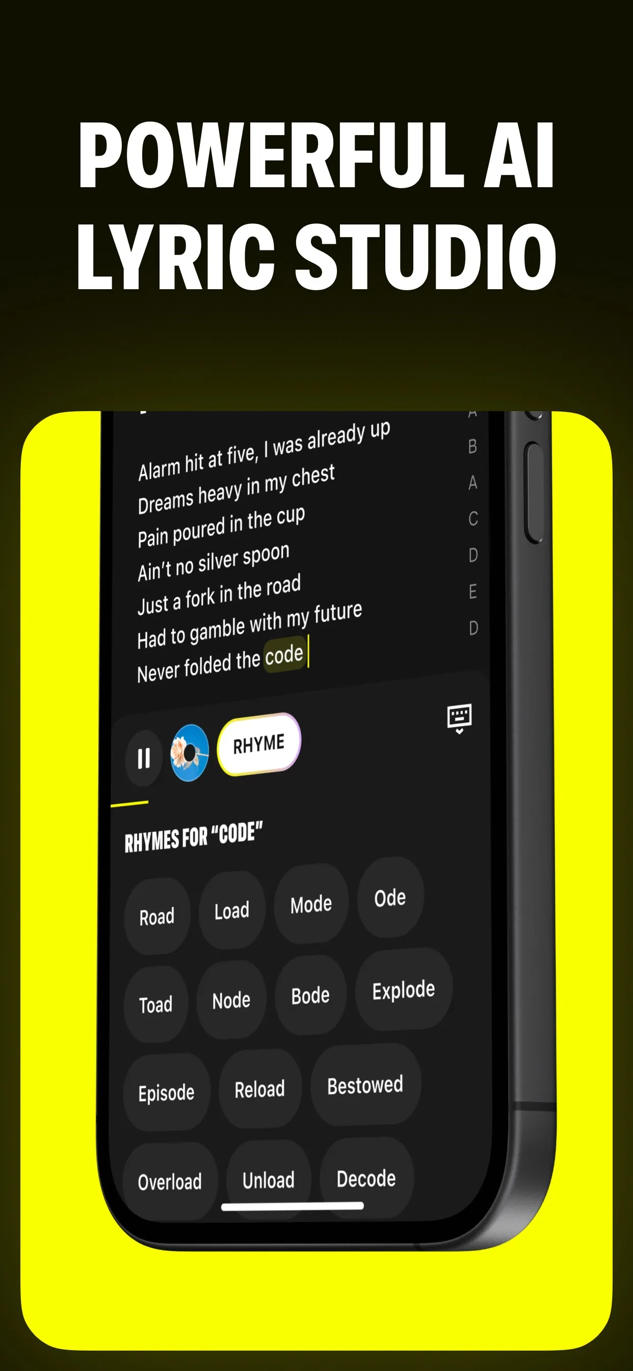 Lyric Studio - Rap Rhyme Maker iphone screenshot 1