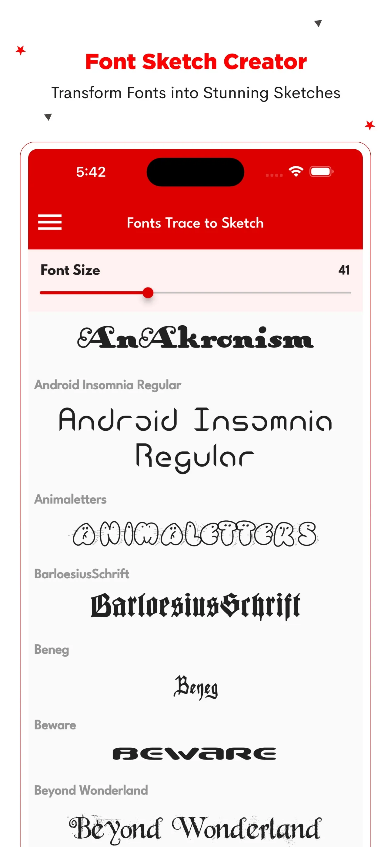 Font - Trace to Sketch & Draw iphone screenshot 1