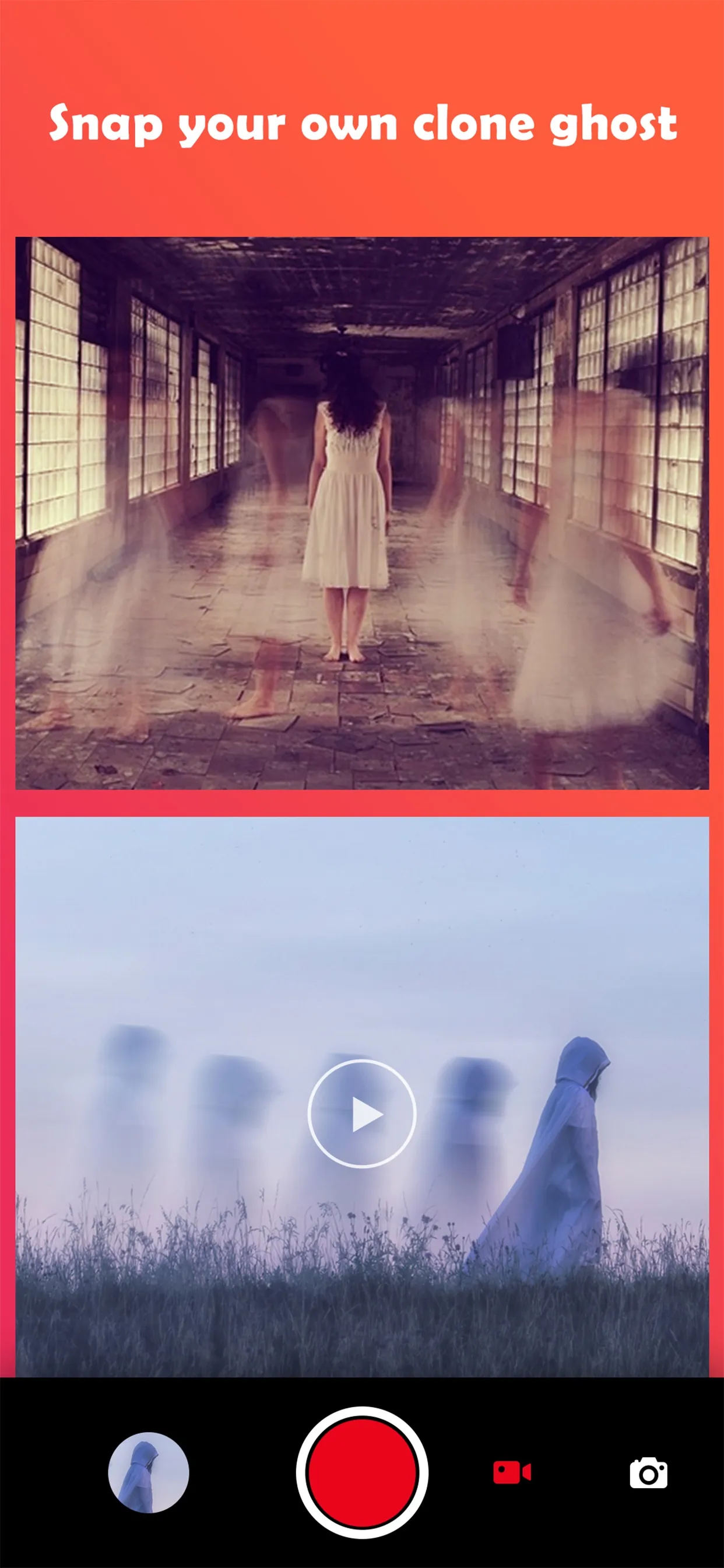 Ghost Lens AR Fun Movie Maker iphone screenshot 2