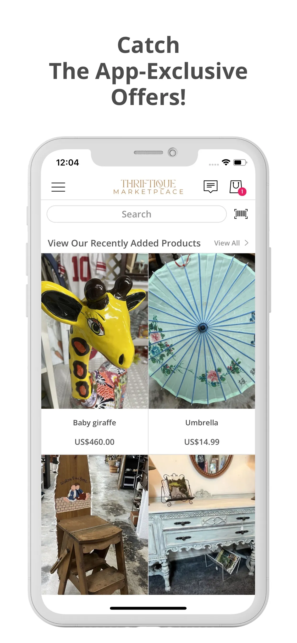 Thriftique Marketplace iphone screenshot 1