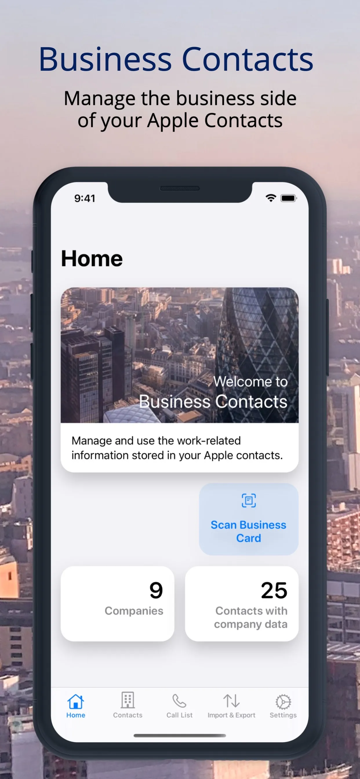 Business Contacts iphone screenshot 1
