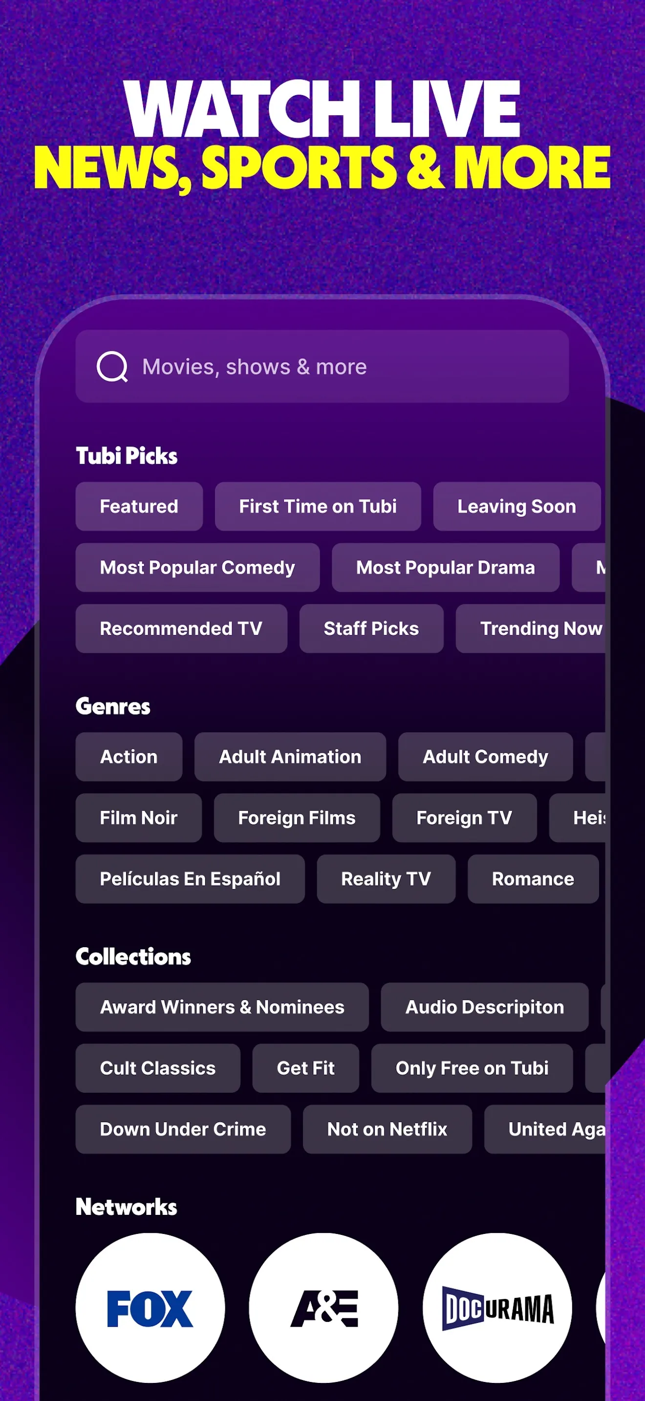 Tubi: Movies & Live TV iphone screenshot 4