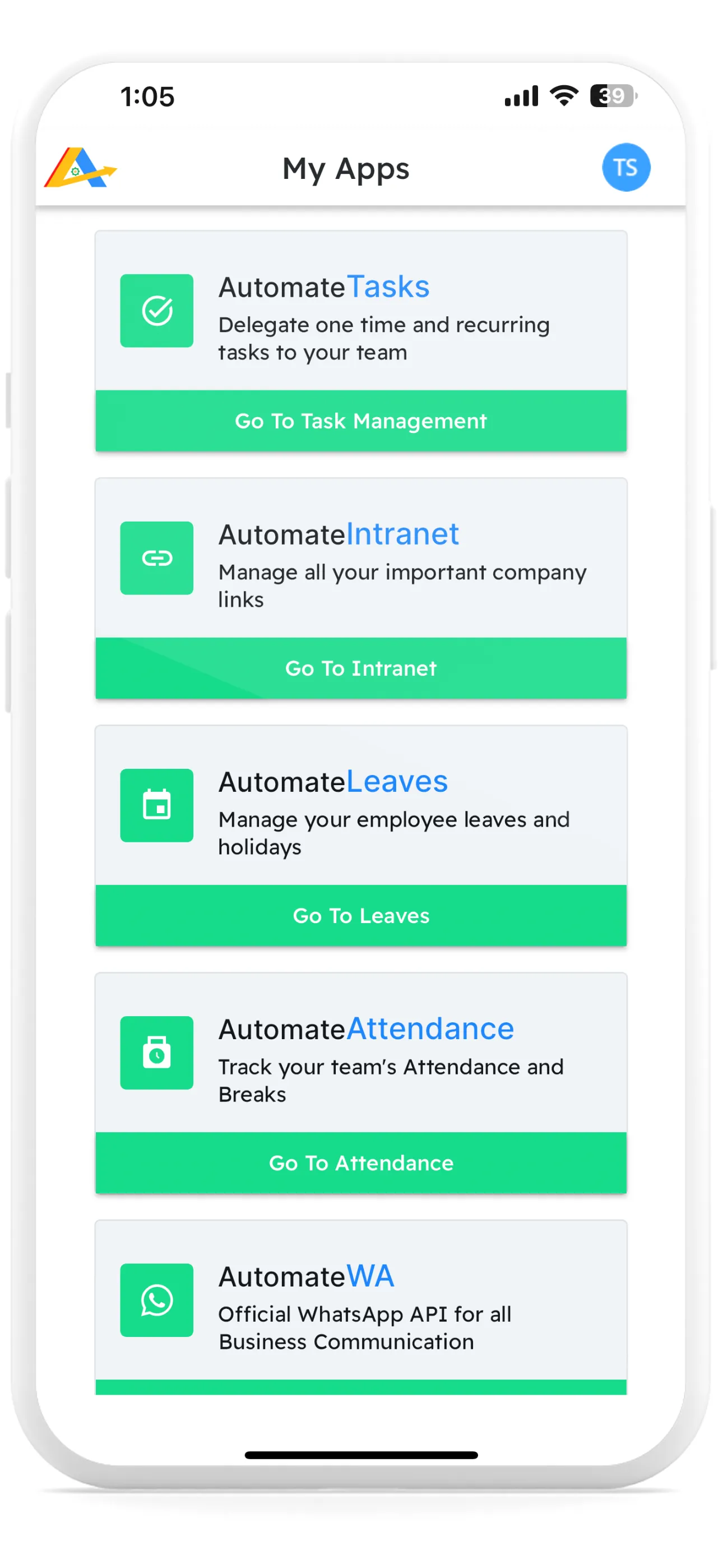 Automate Team iphone screenshot 1