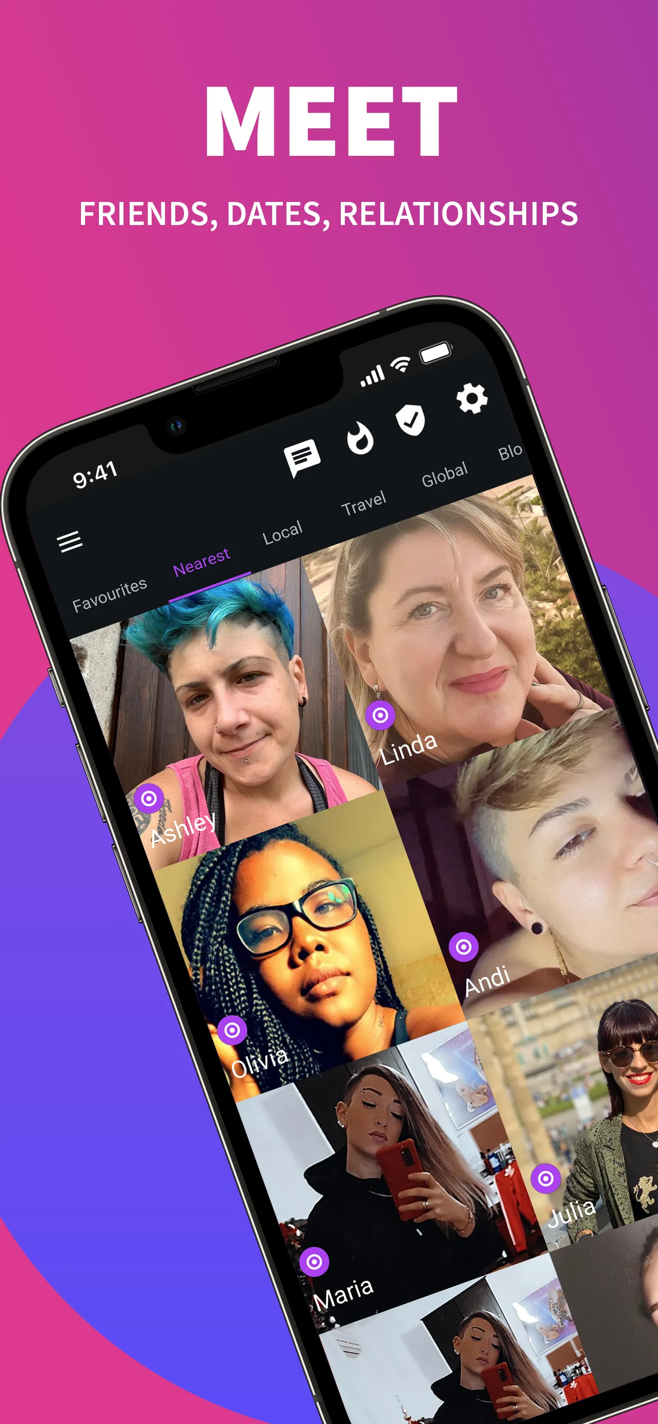 Wapa: Lesbian Dating & Chat iphone screenshot 2