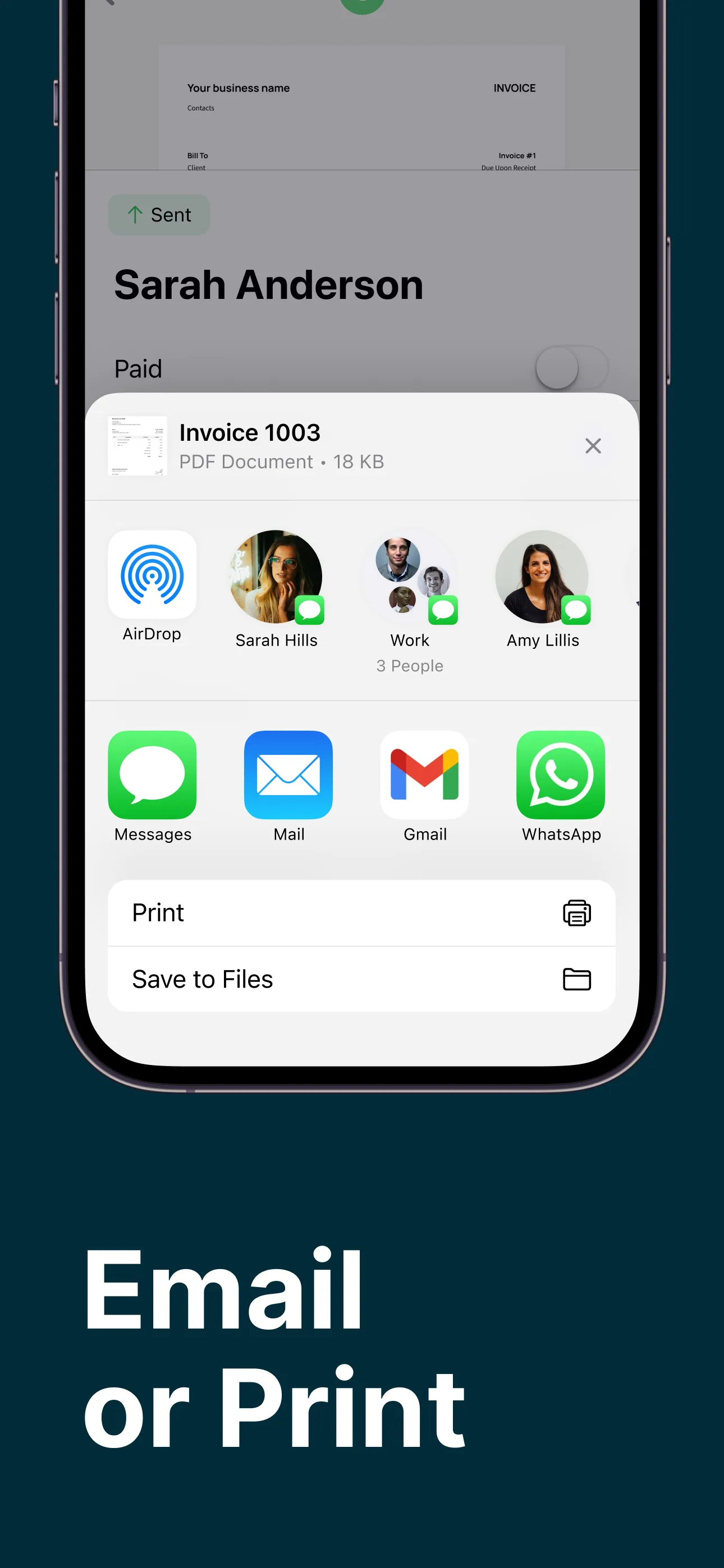 Invoice Maker Tofu & Estimates iphone screenshot 3