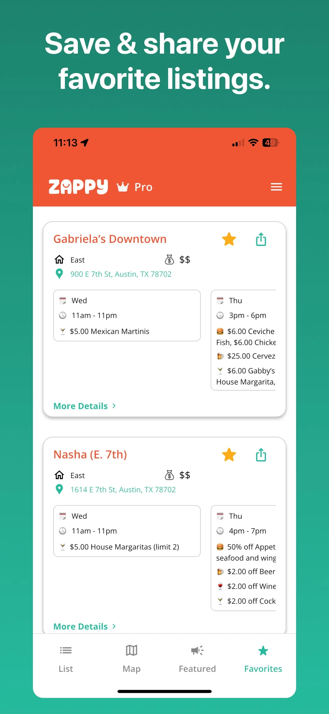 Zappy: Happy Hour Finder iphone screenshot 5