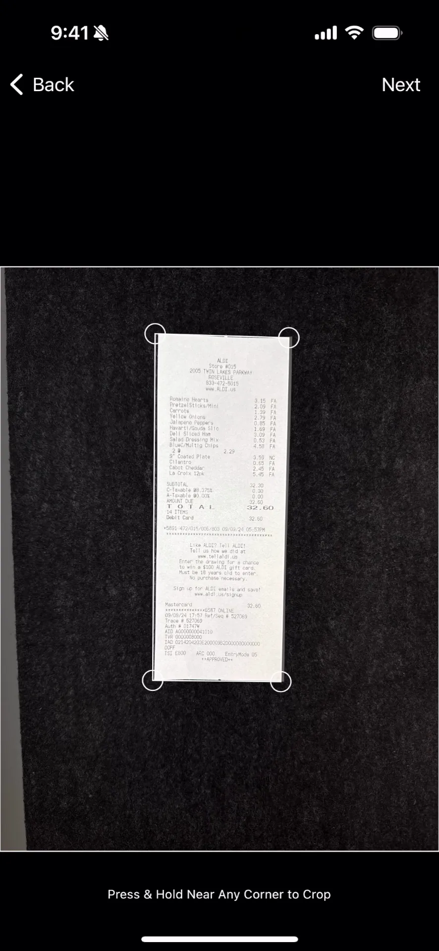 QuickReceipts Smart Scanner iphone screenshot 1