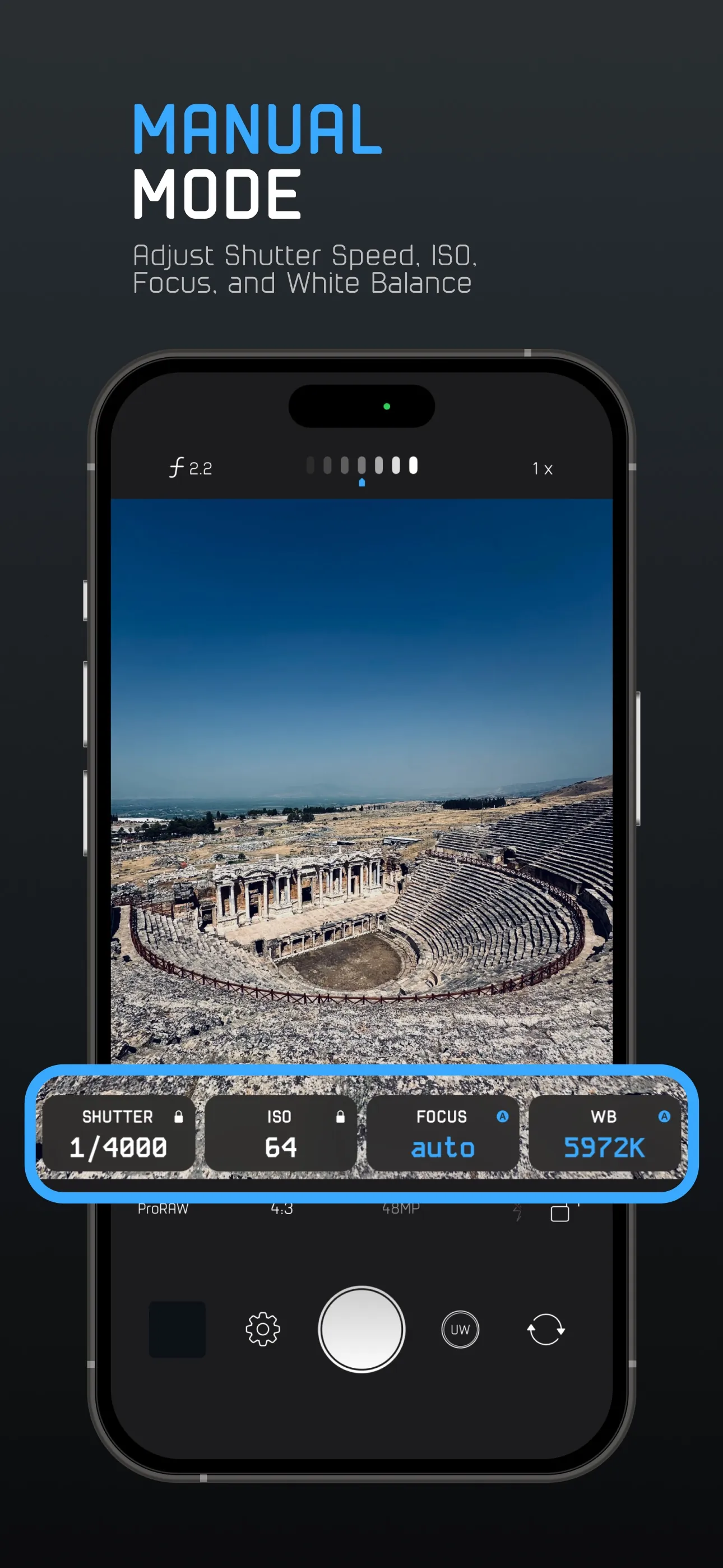 ProCam - Capture ProRAW photos iphone screenshot 2