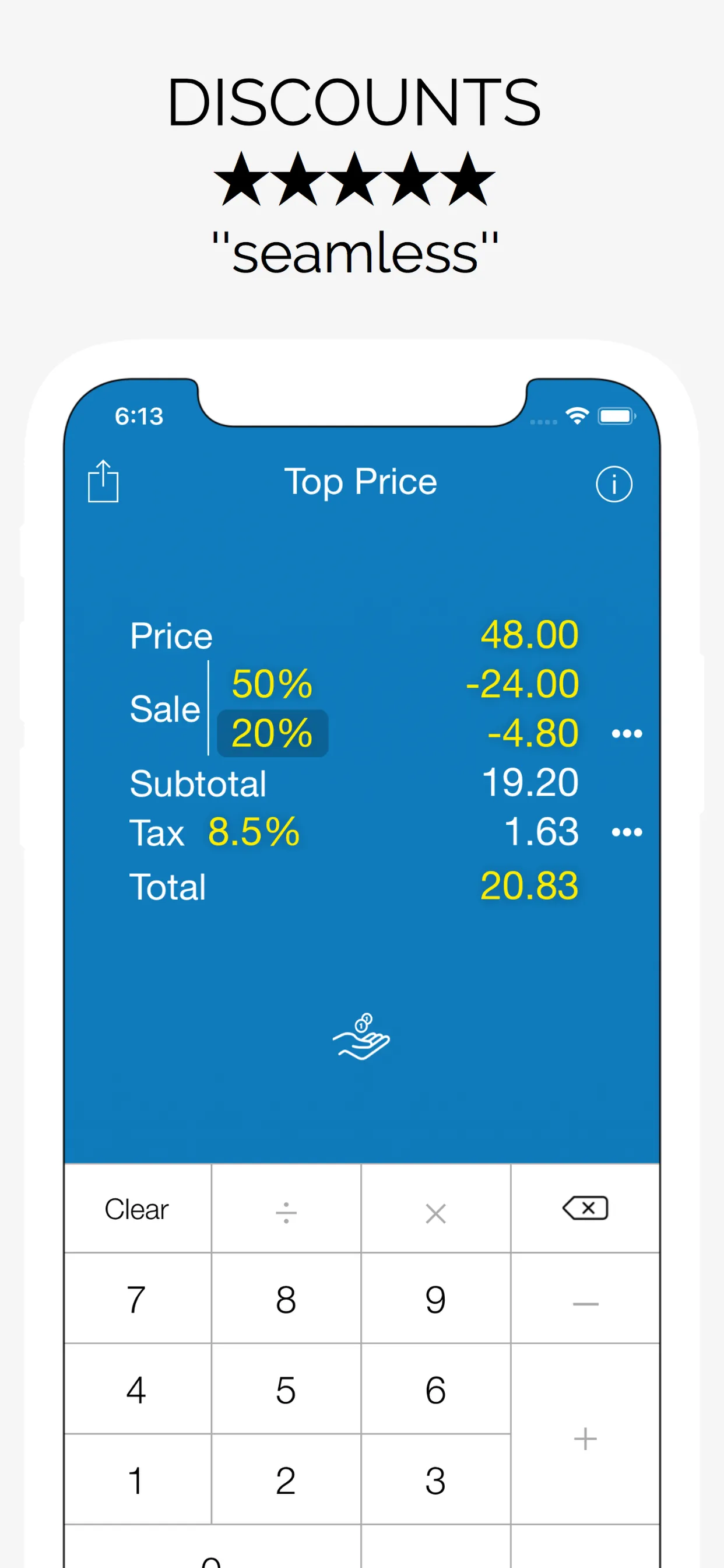 Sales Tax Discount Calculator iphone screenshot 4