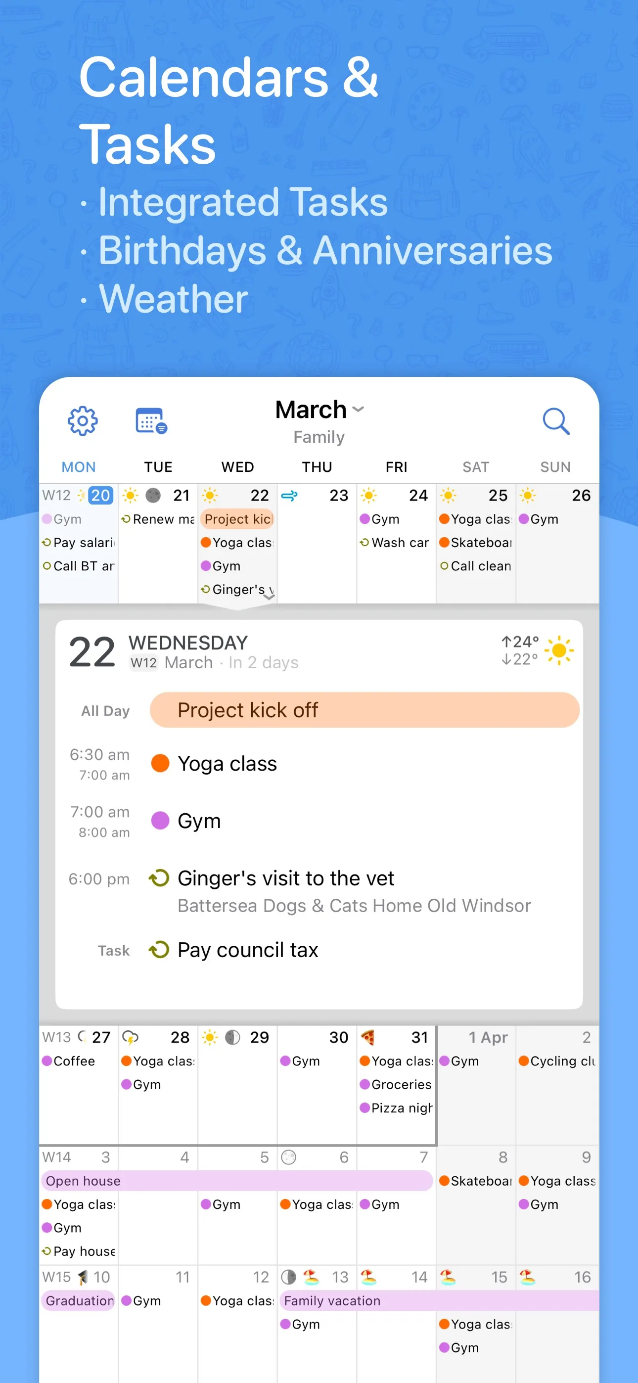 BusyCal: Calendar & Tasks iphone screenshot 1