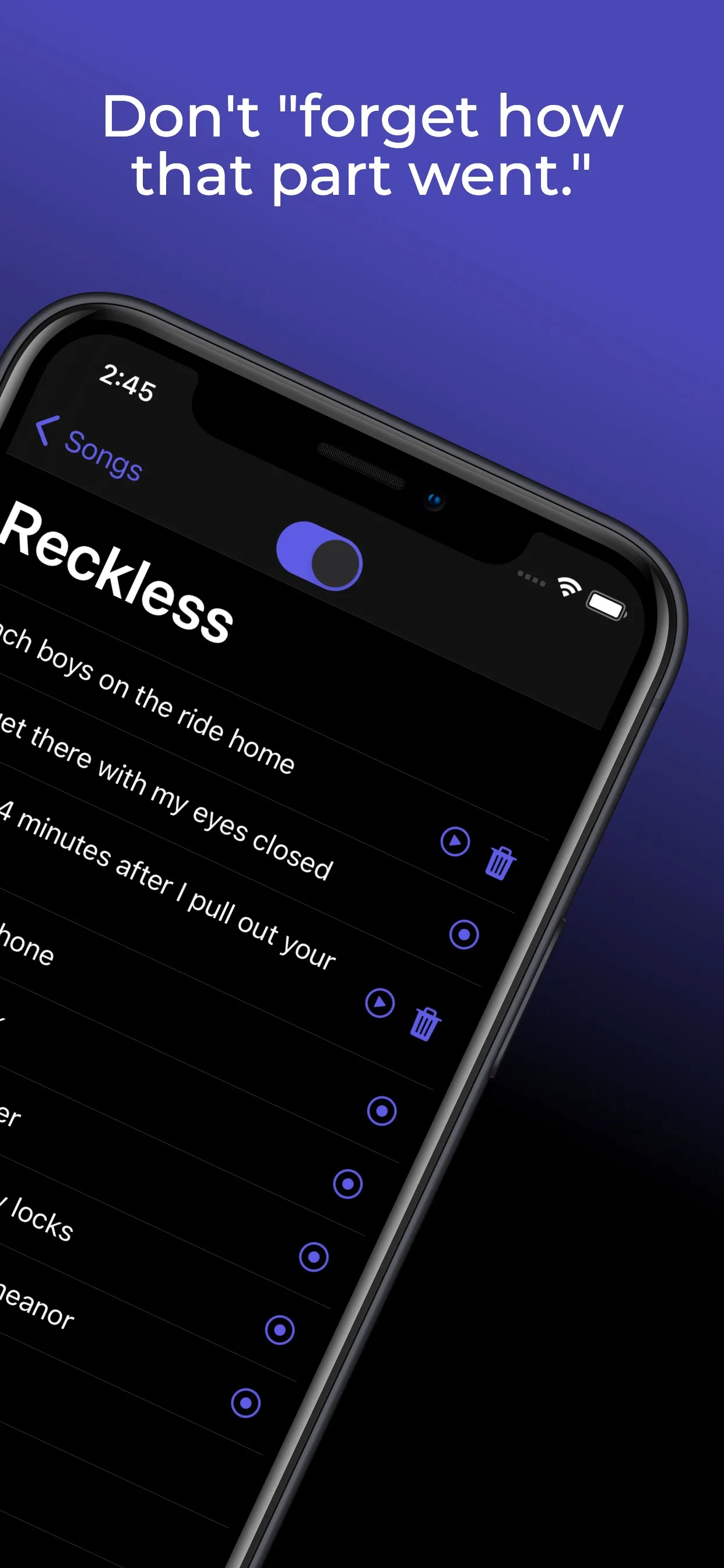 The Lyrics App iphone screenshot 2