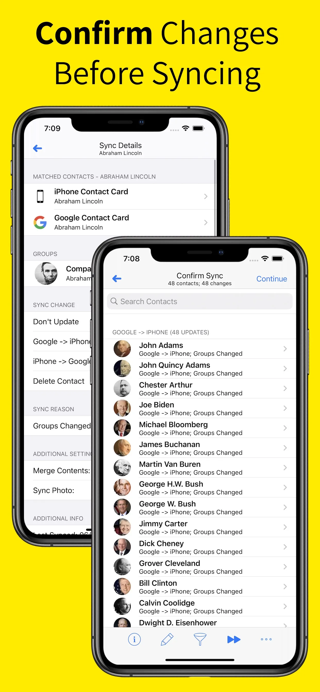 Contacts Sync: Google & More iphone screenshot 4