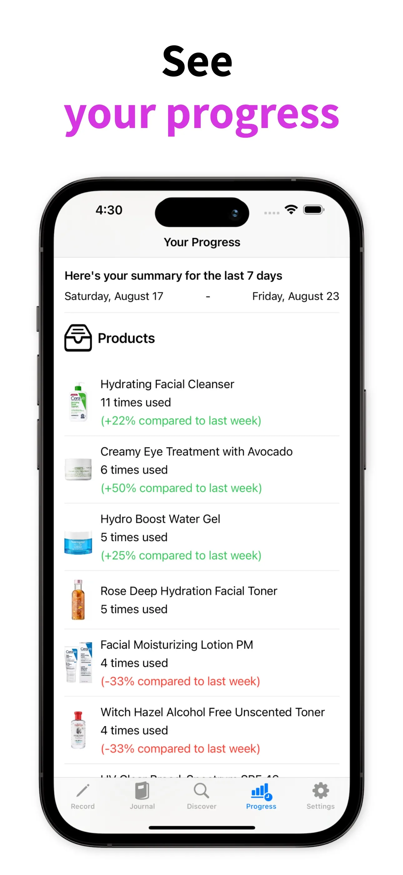 Skincare Routine Planner iphone screenshot 2
