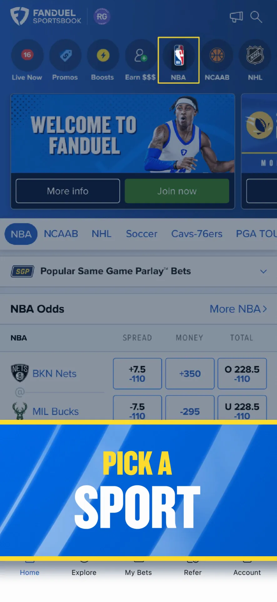 FanDuel Sportsbook & Casino iphone screenshot 1