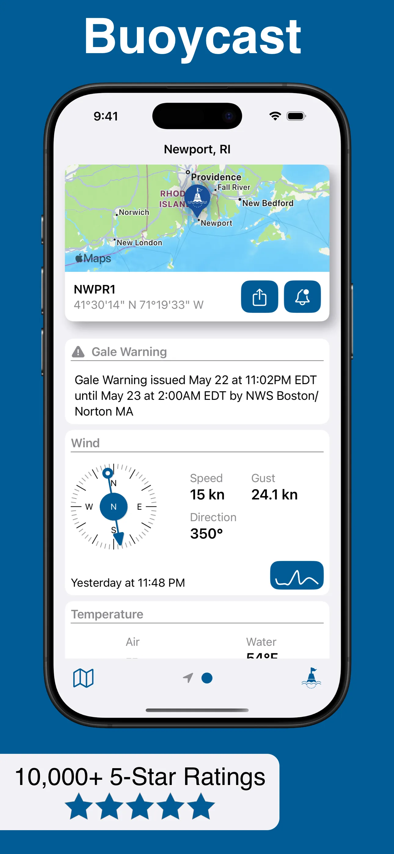 Buoycast: NOAA Marine Weather iphone screenshot 1