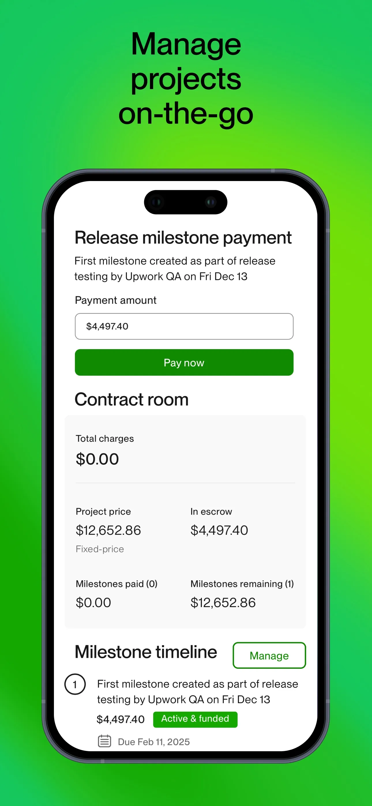 Upwork for Clients iphone screenshot 5