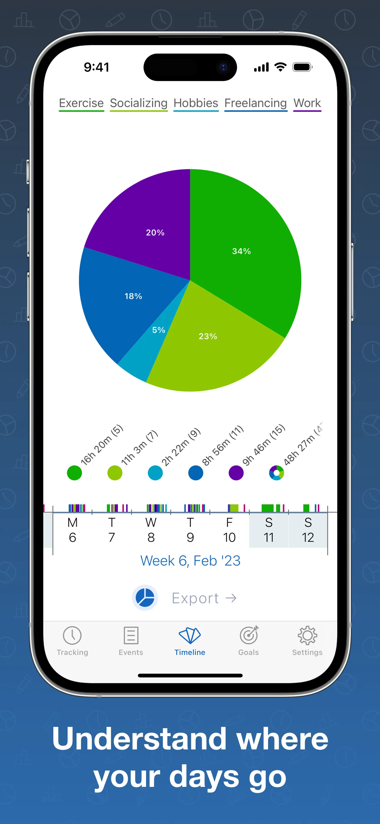 Timelines Time Tracking iphone screenshot 2