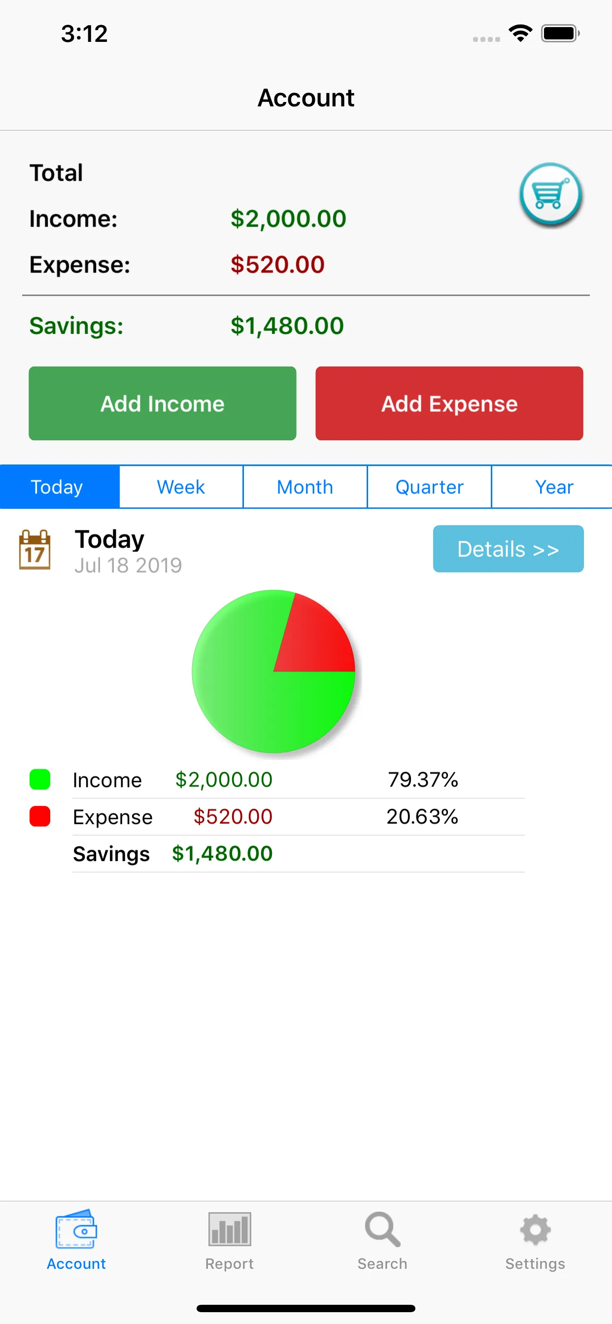 iSpending - Expense Tracker iphone screenshot 1