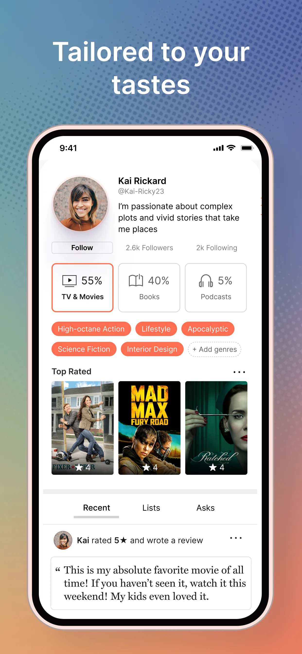 Likewise: Movie, TV, Book Recs iphone screenshot 7