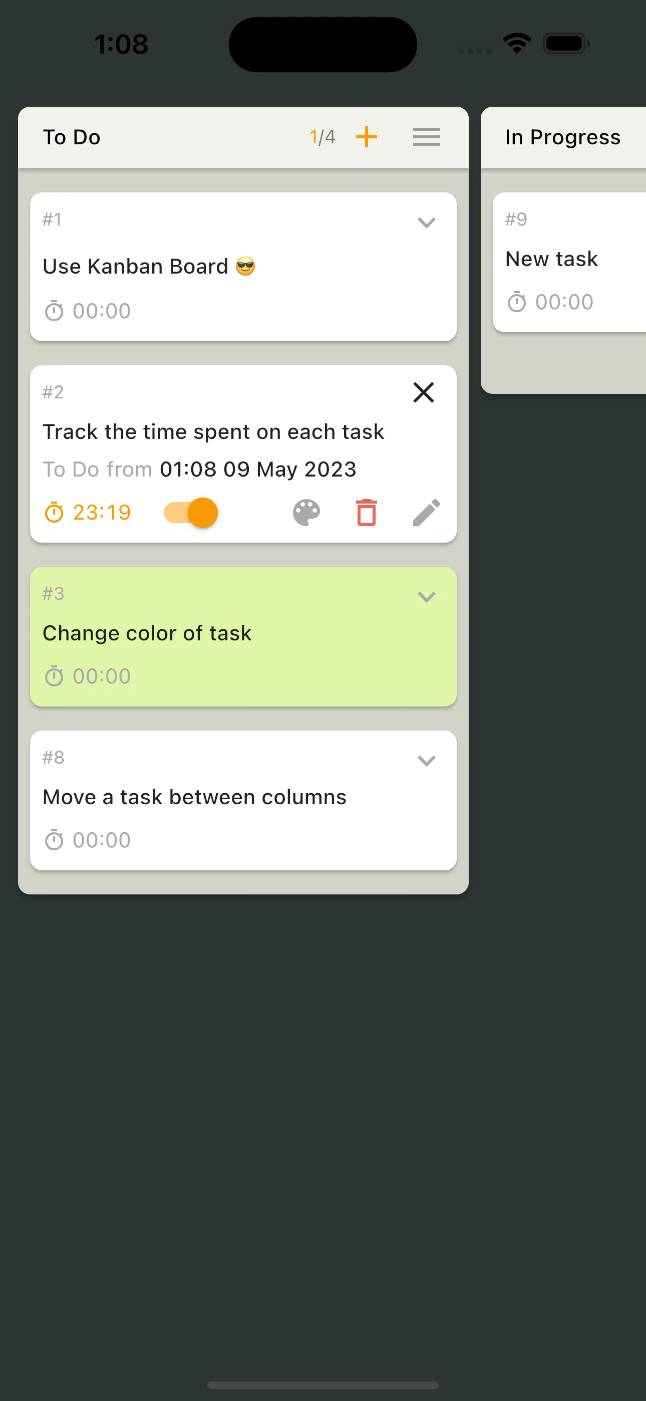 Simple Kanban Board iphone screenshot 1