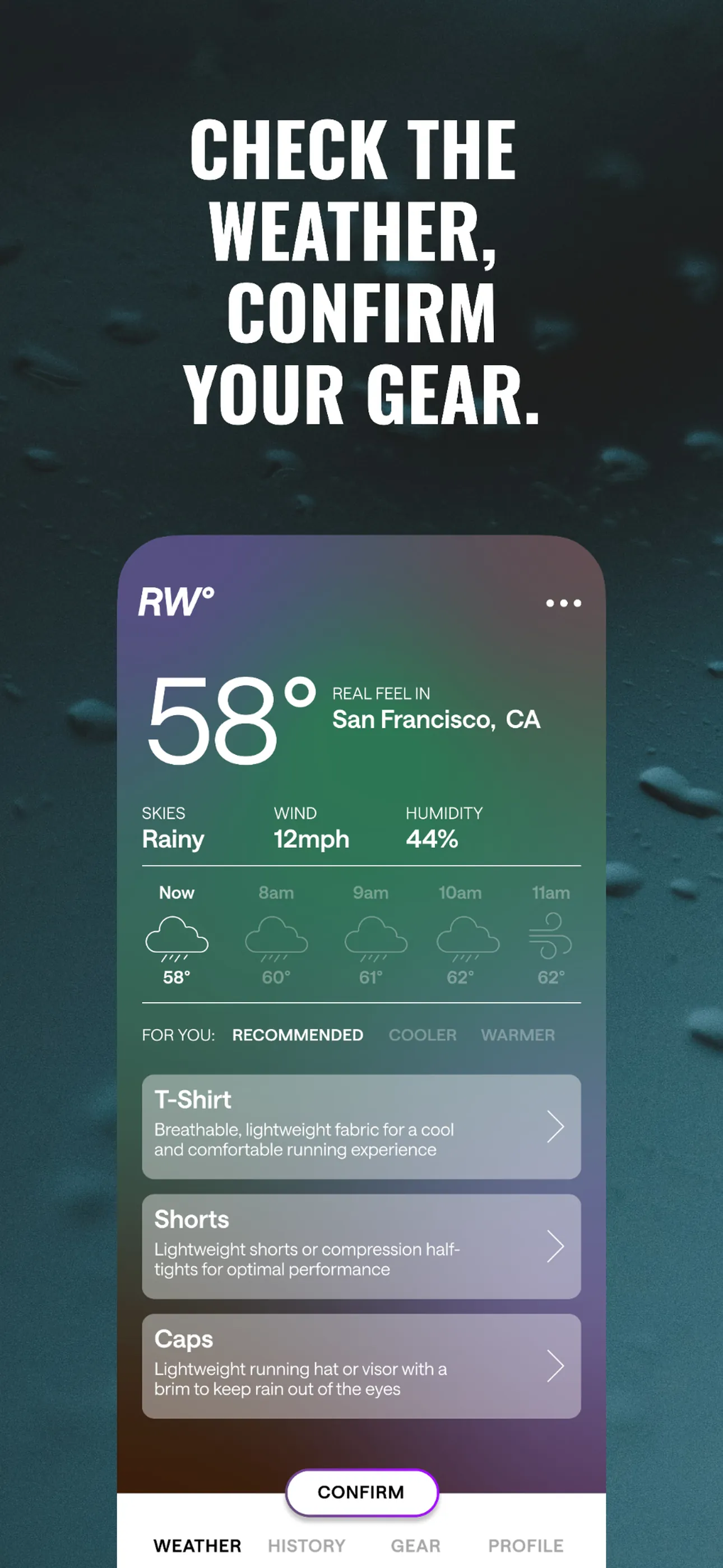 Running Weather: What to Wear iphone screenshot 2
