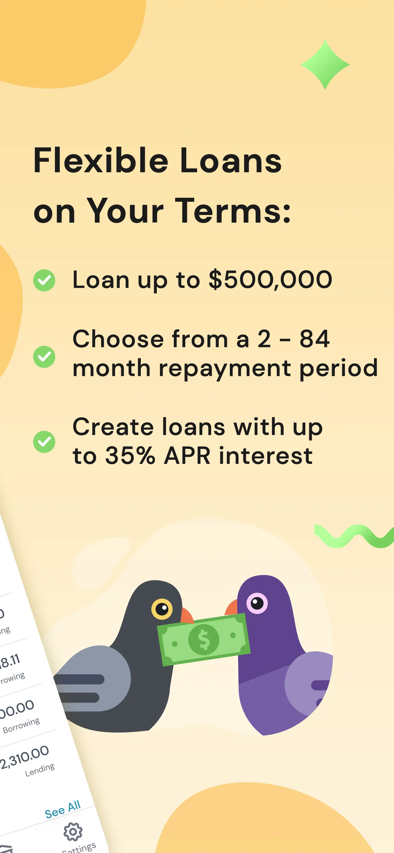 Pigeon: Lend and Borrow Money iphone screenshot 2