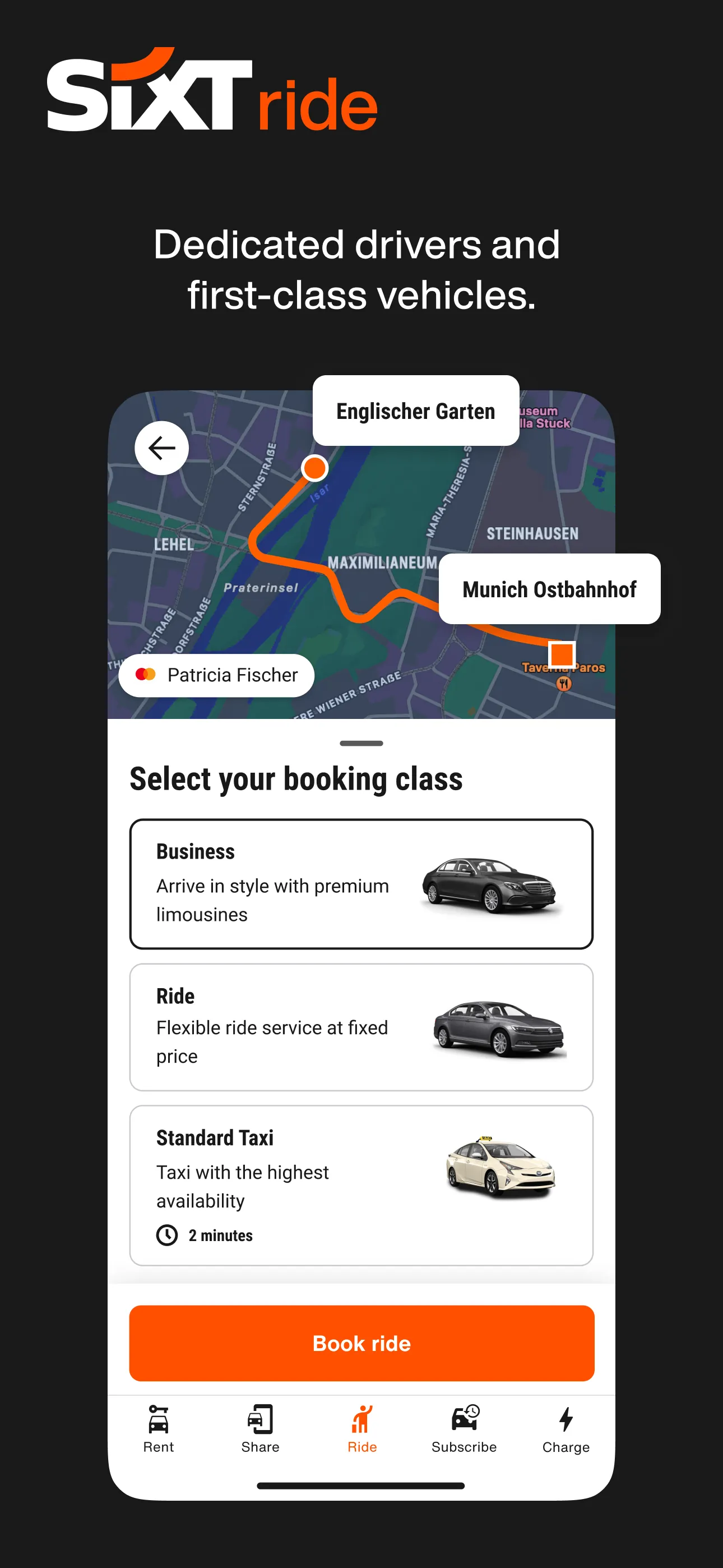 SIXT rent, share, ride & plus iphone screenshot 5
